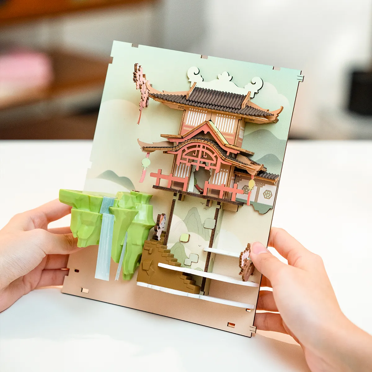 3D Creative Bookends Kit - Falling Sakura Book Nook - Image 5