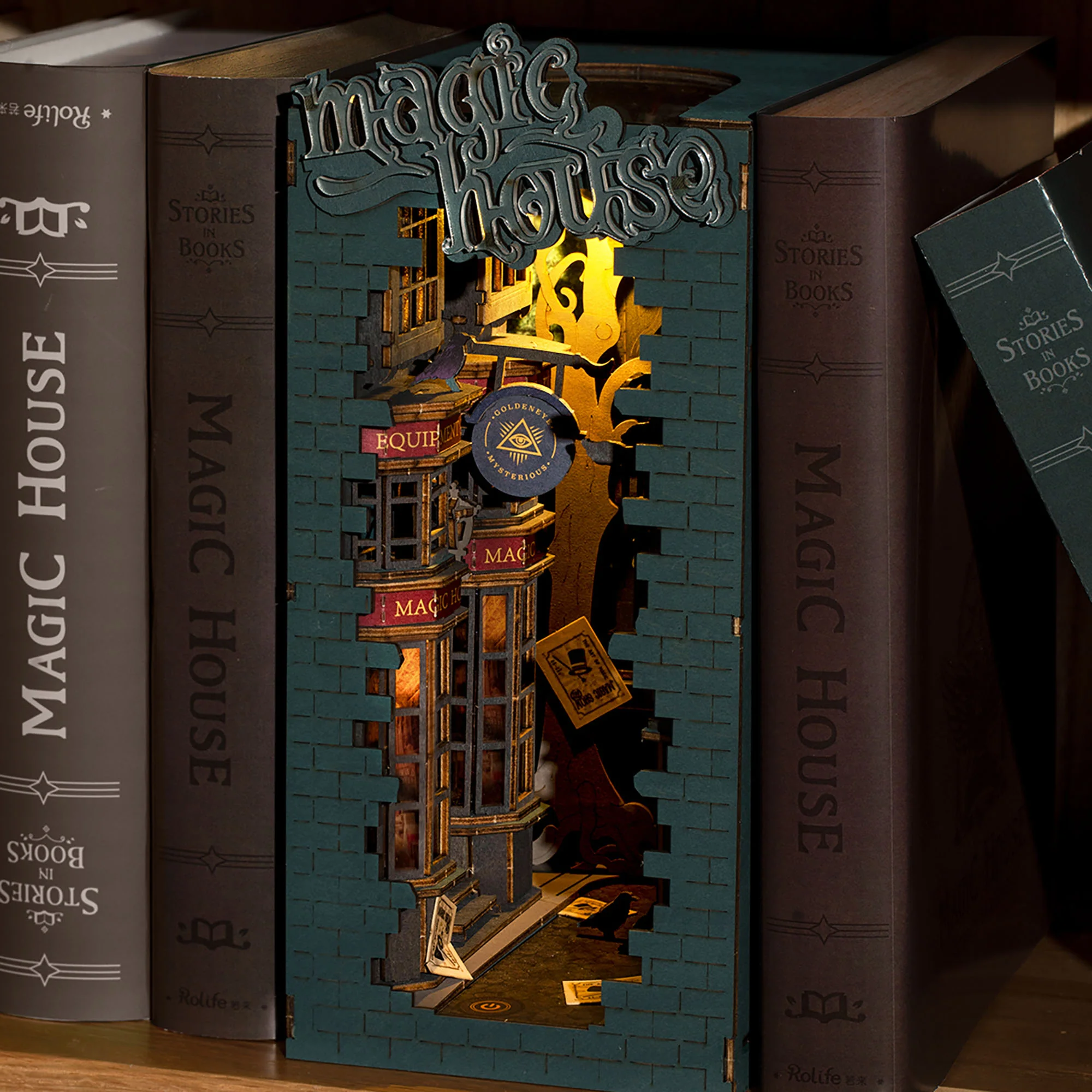 3D Booknook & Wonderland Bookends Kit - Magic House Book Nook - Image 3