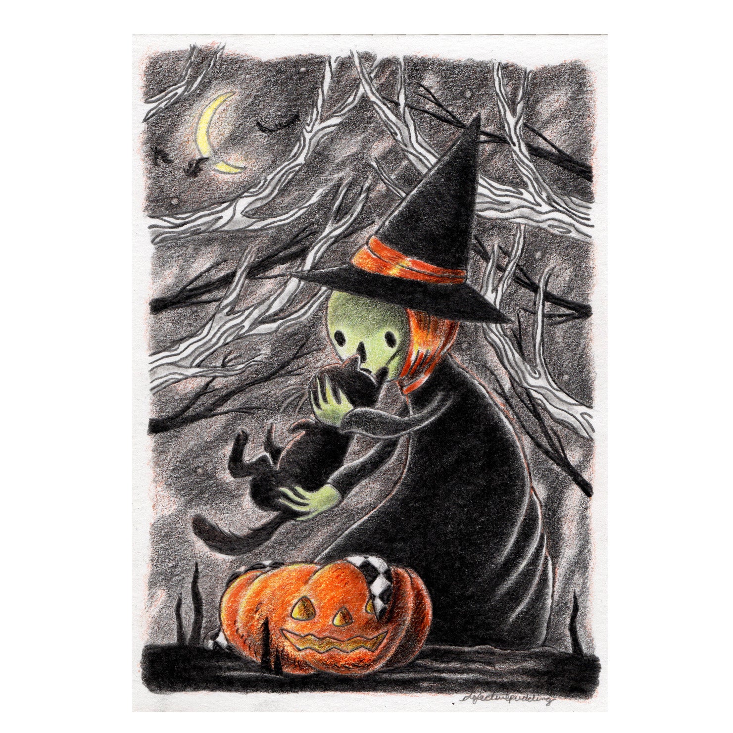 5x7 (2025) - #84 - Defective Pudding - "Witch's Black Cat"