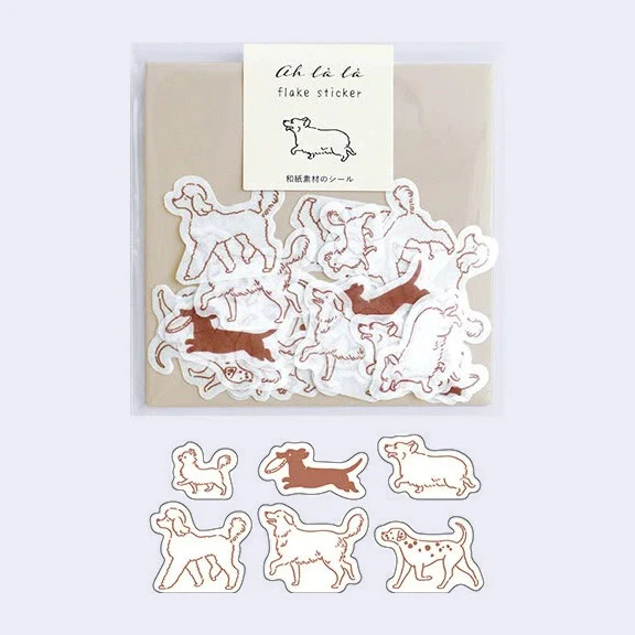 Ah La La - Dogs Flake Sticker Set