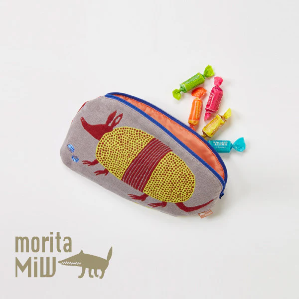 Armadillo w/ Pill Bugs Zip Pouch/Bag (Gray) - Image 3