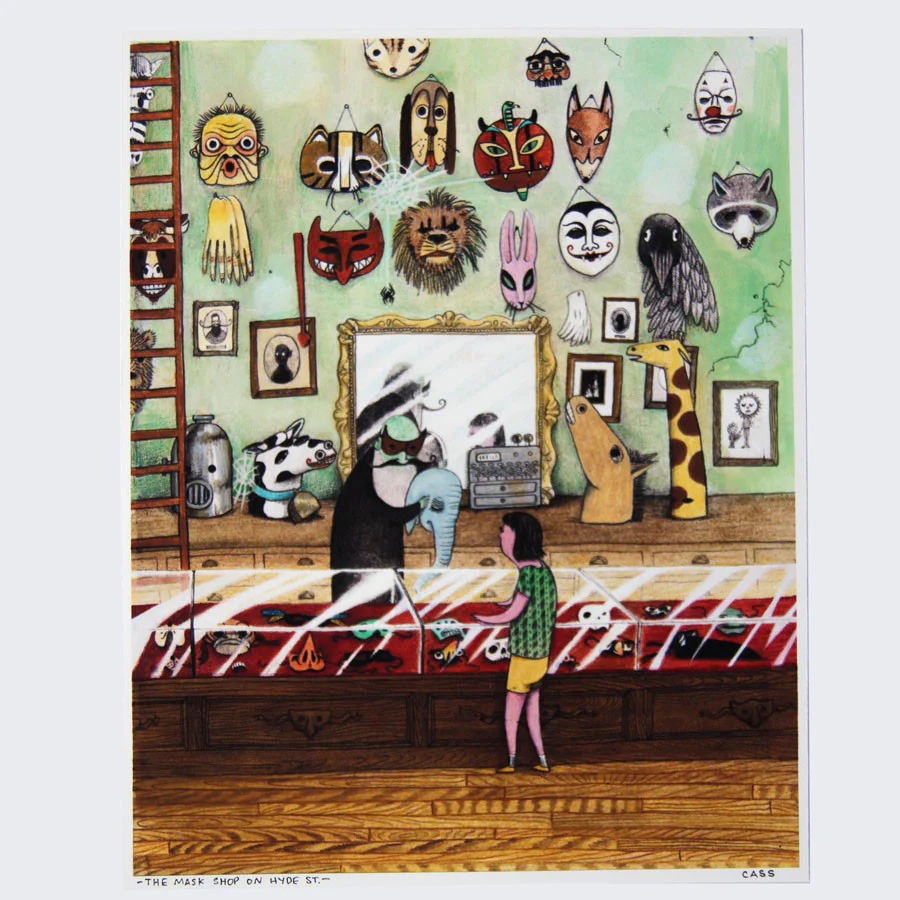 Cassia Lupo - The Mask Shop on Hyde St. Print 8 X10