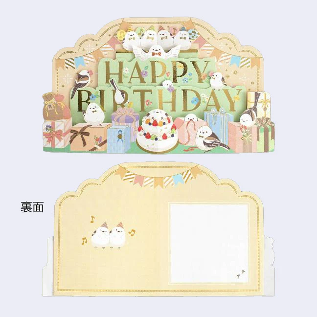 Celebration Birds - 3D Greeting Card (Happy Birthday) - Image 2
