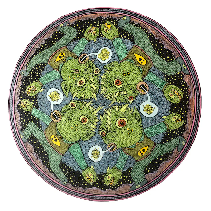 Circles - #14 - Theo Ellsworth - "Singing Goblin Shield"