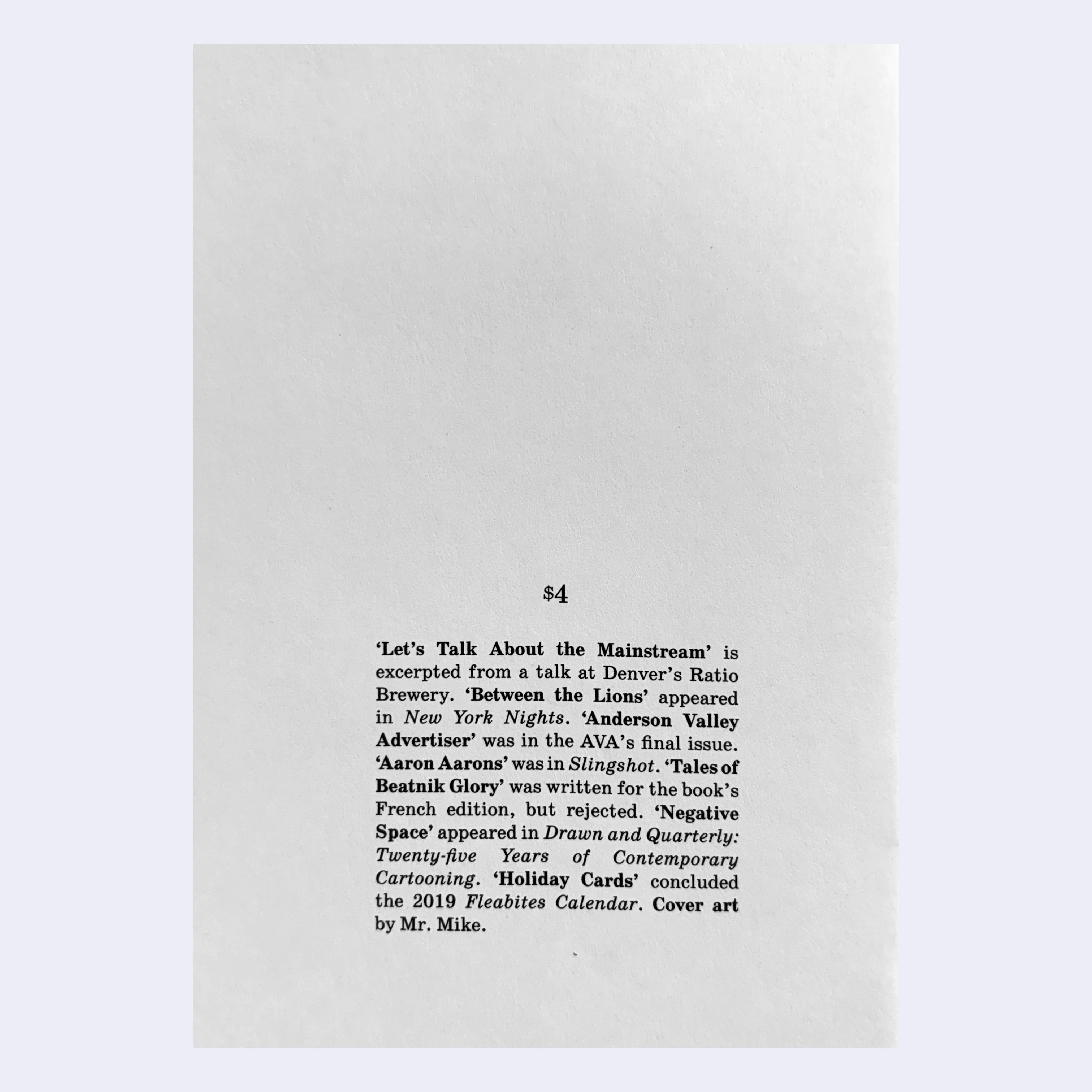 Cometbus - Let's Talk About the Mainstream Zine - Image 2