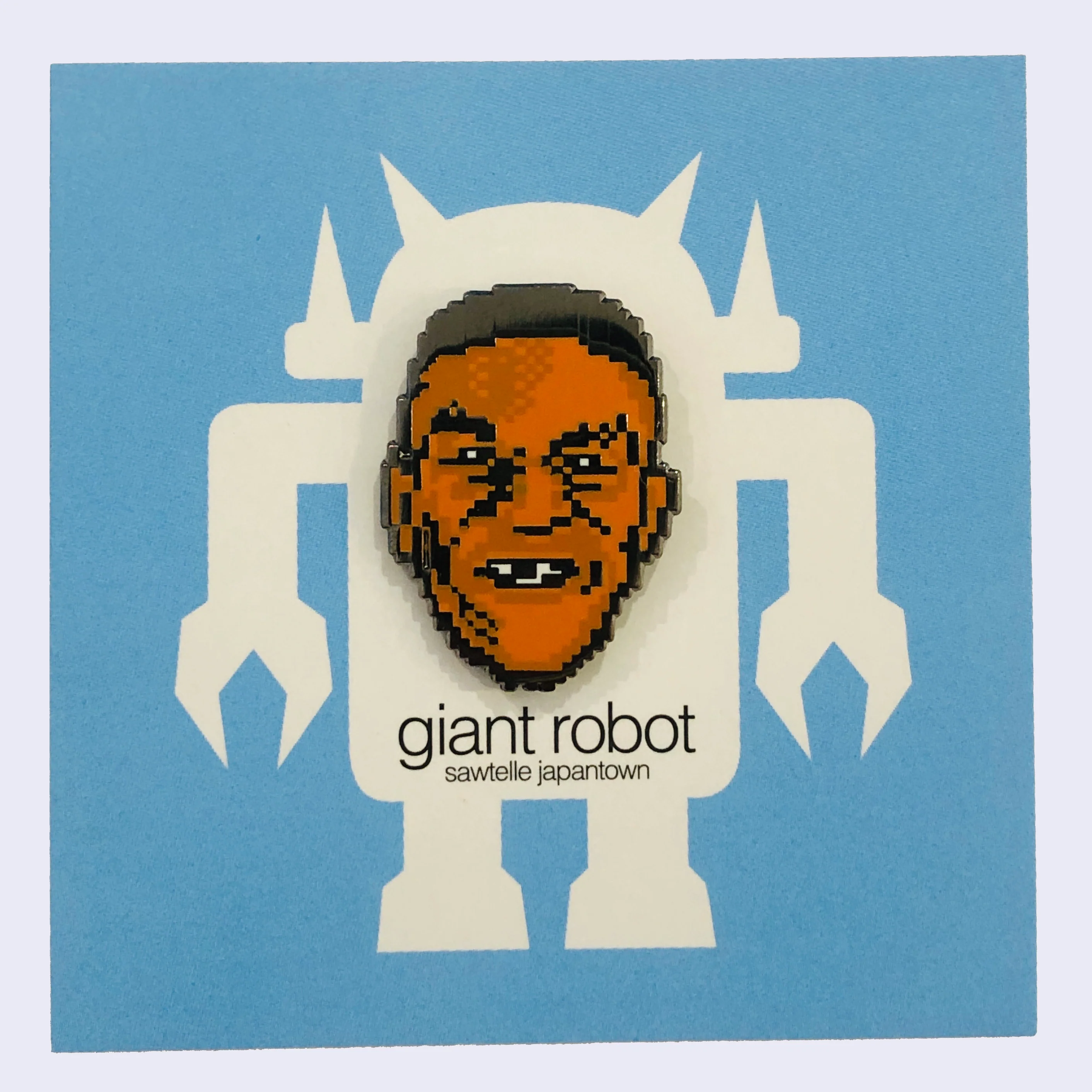 Giant Robot - 8 Bit NES Hero Boxer Enamel or Lapel Pin - Image 3