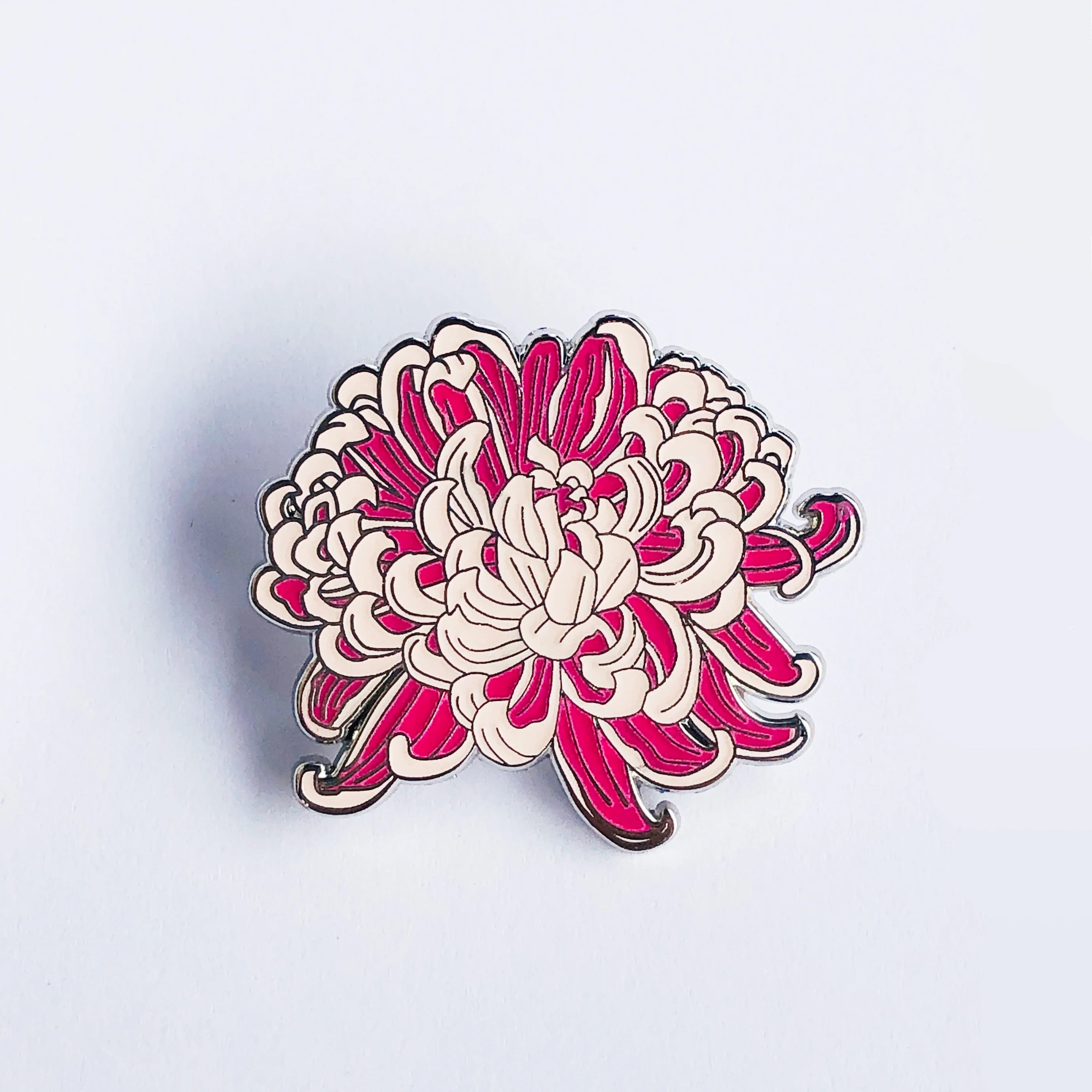 Giant Robot - Chrysanthemum Flower Enamel or Lapel Pin (Glow in the Dark) - Image 3
