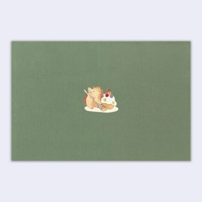 Happy Birthday Forest Animal Party 3D Greeting Card (Green) - Image 4