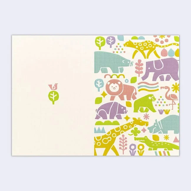 CREALD - Mini Pastel Animal Greeting Card (Green Envelope) - Image 3