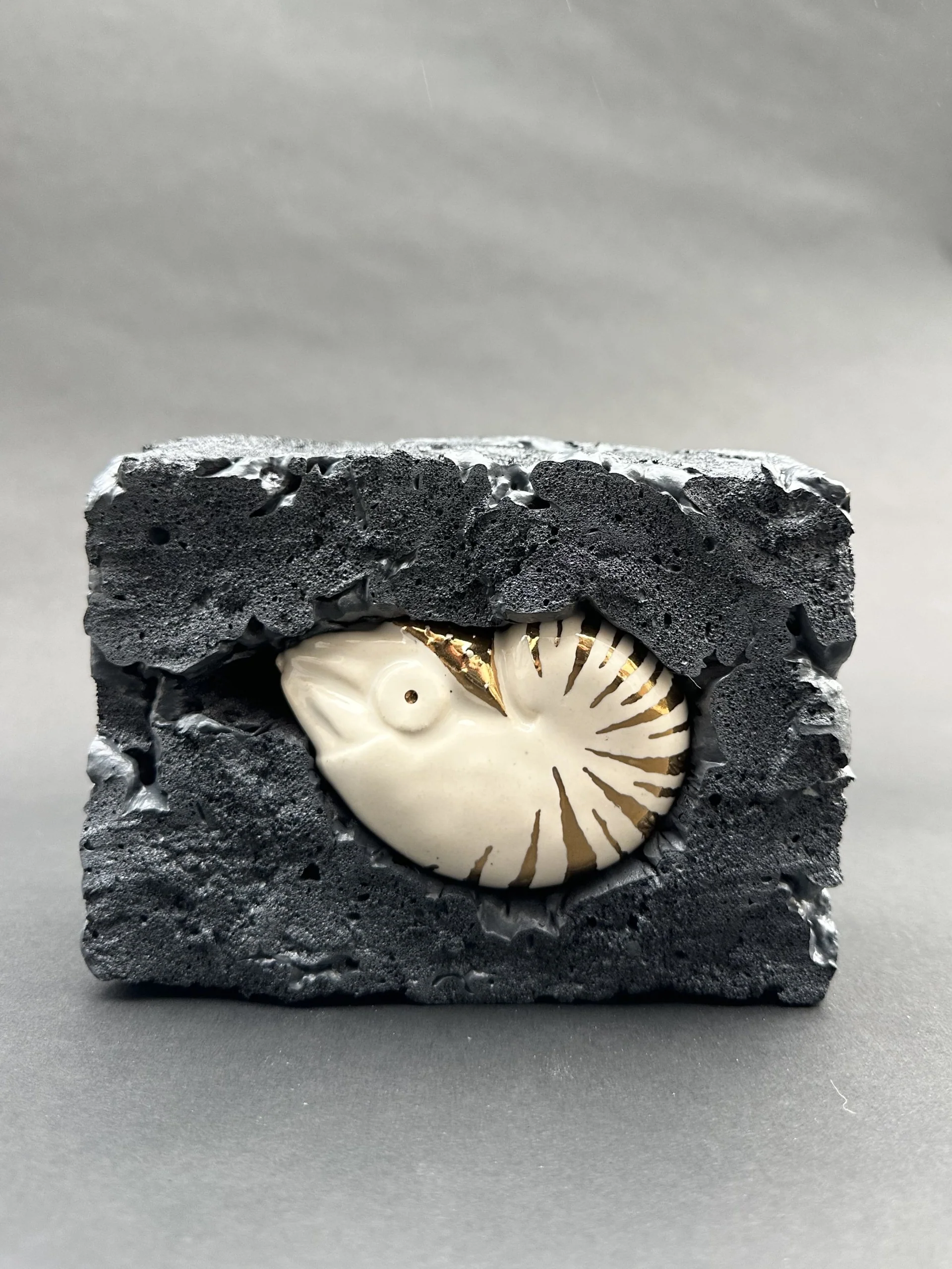 Dino Show 2025 - Clai Ceramics by Connie Lai - "Time Traveler" Nautilus - Image 5