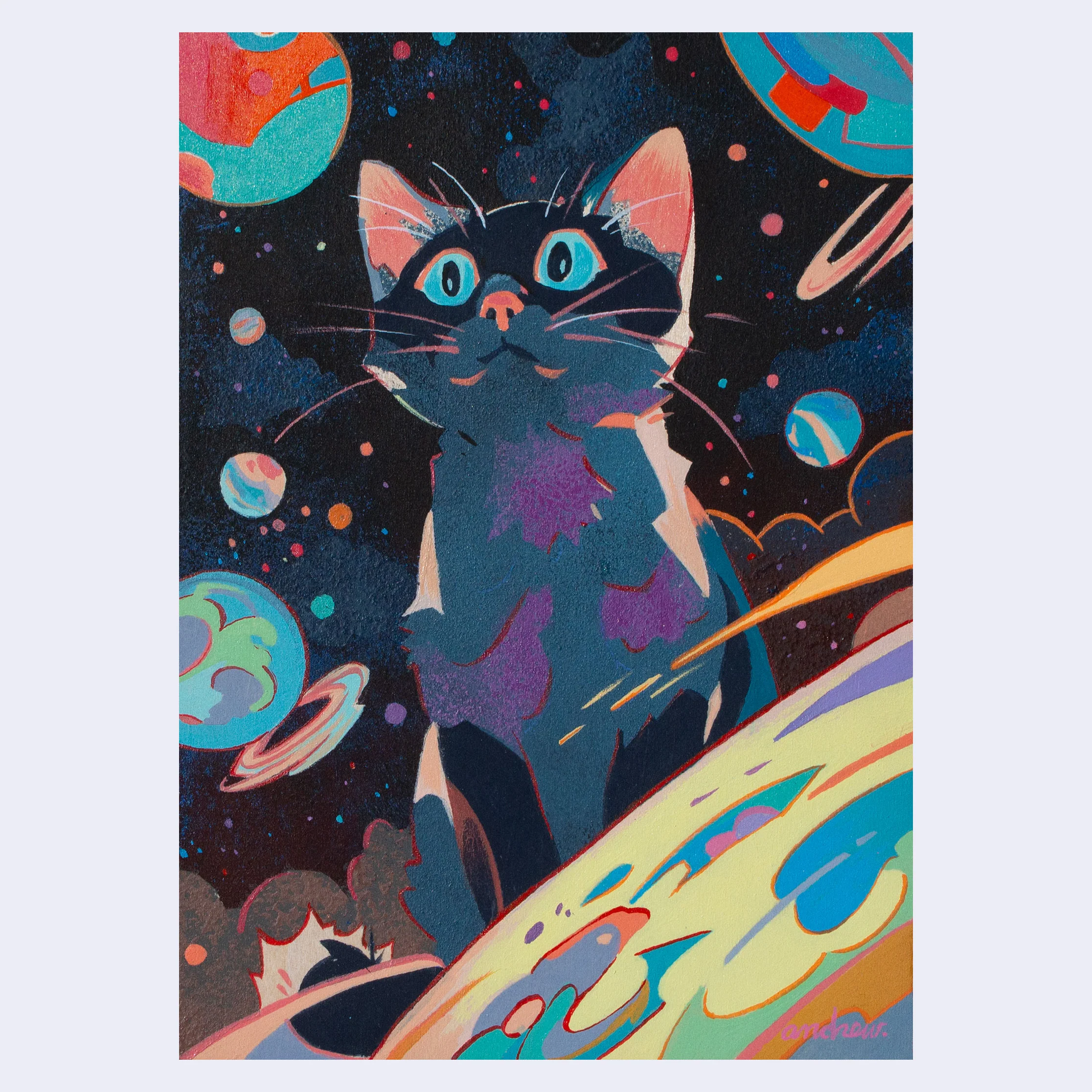 Five by Seven - #78 - Andrew Brandou - “Space Cat C"