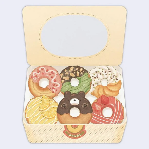 For You - Donut Box Bear Greeting Card - Image 2