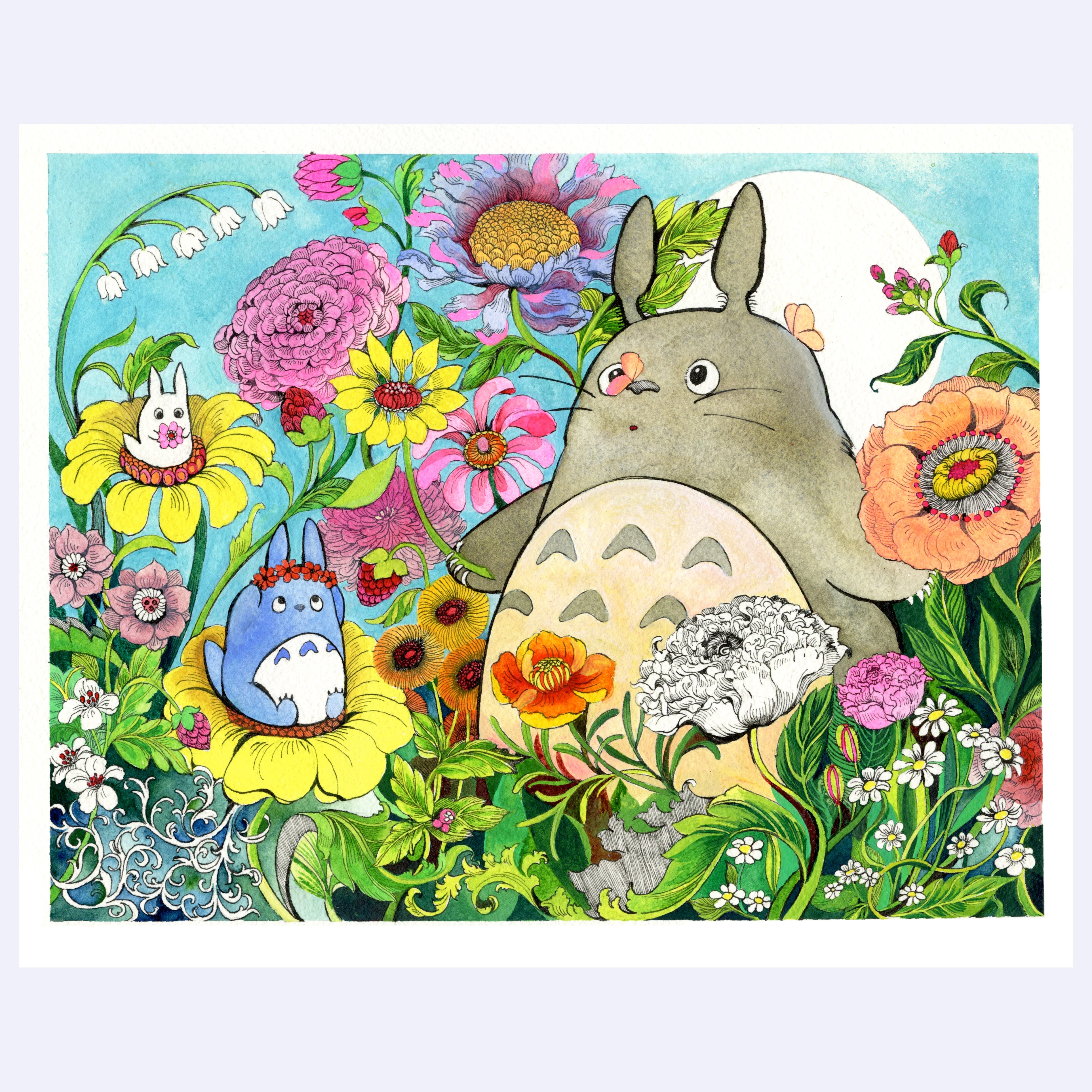 Forest God Show 2025 - S.Jin - "Forest God in the Realm of Giant Flowers" Art Print