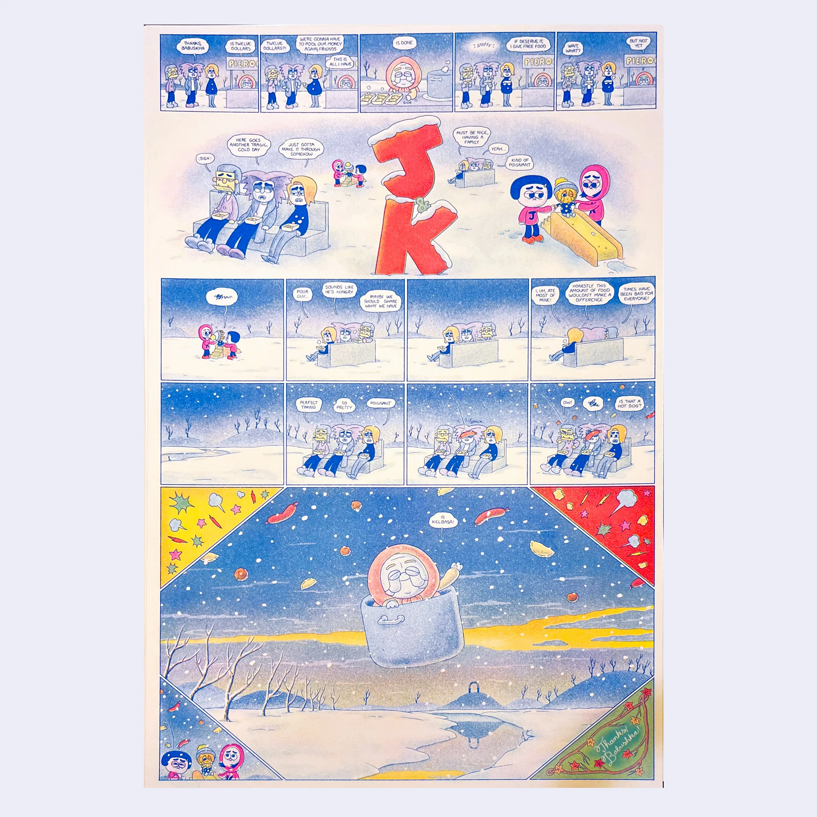 John Pham - "J&K - Thanks, Babushka" Risograph
