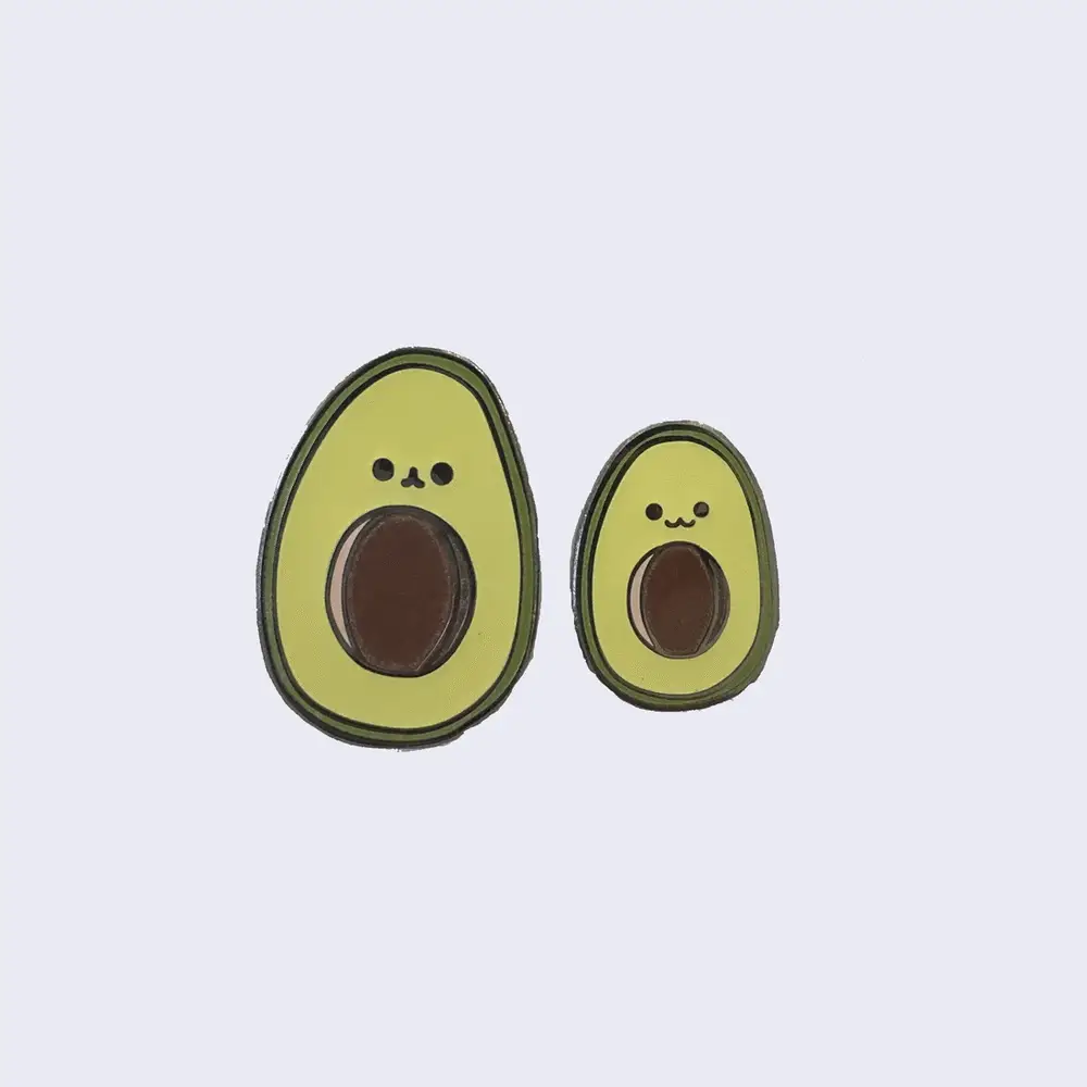 Giant Robot - Avocado Duo - Cute Two Pin Set - Image 2