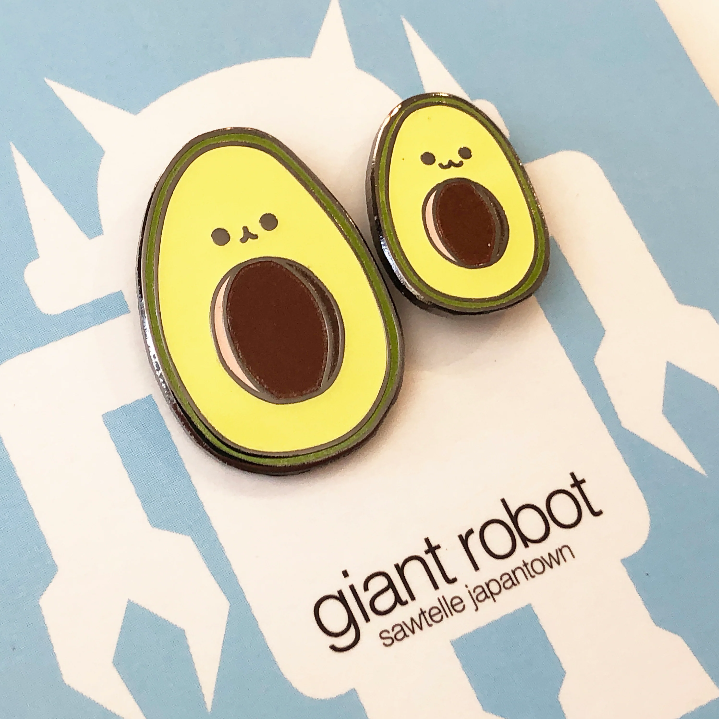 Giant Robot - Avocado Duo - Cute Two Pin Set - Image 3