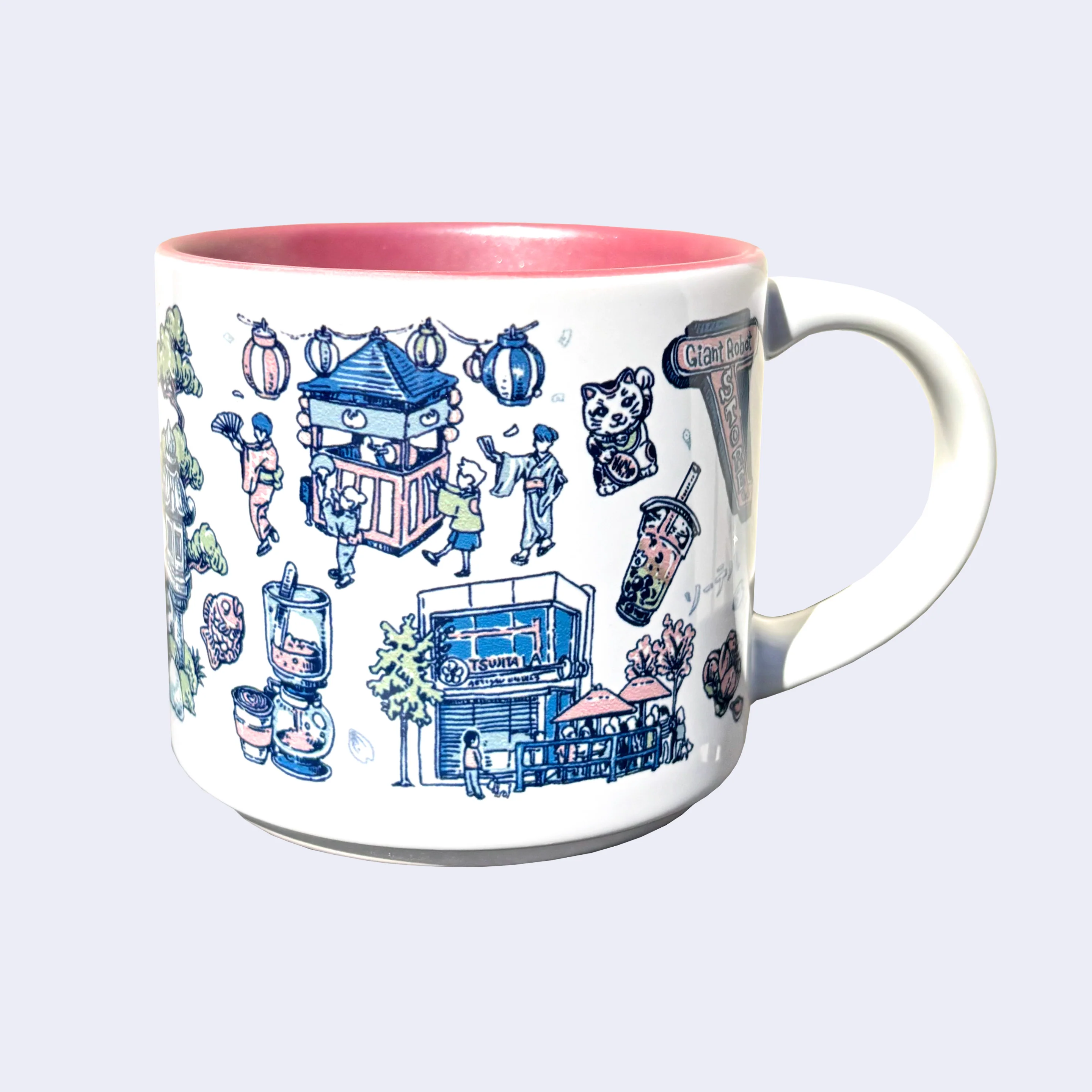 Giant Robot - Sawtelle Mug (Pink) - Image 2