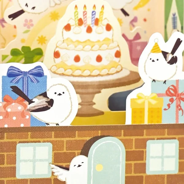 Happy Birthday Bird House - 3D Greeting Card - Image 4