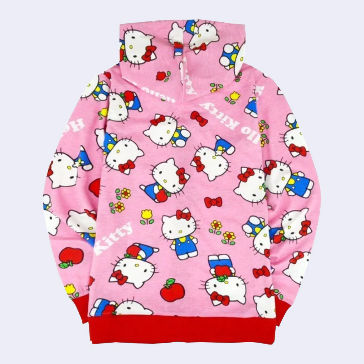 Hello Kitty All-Over-Pattern Zip-up Hoody Jacket (Pink) - Image 2