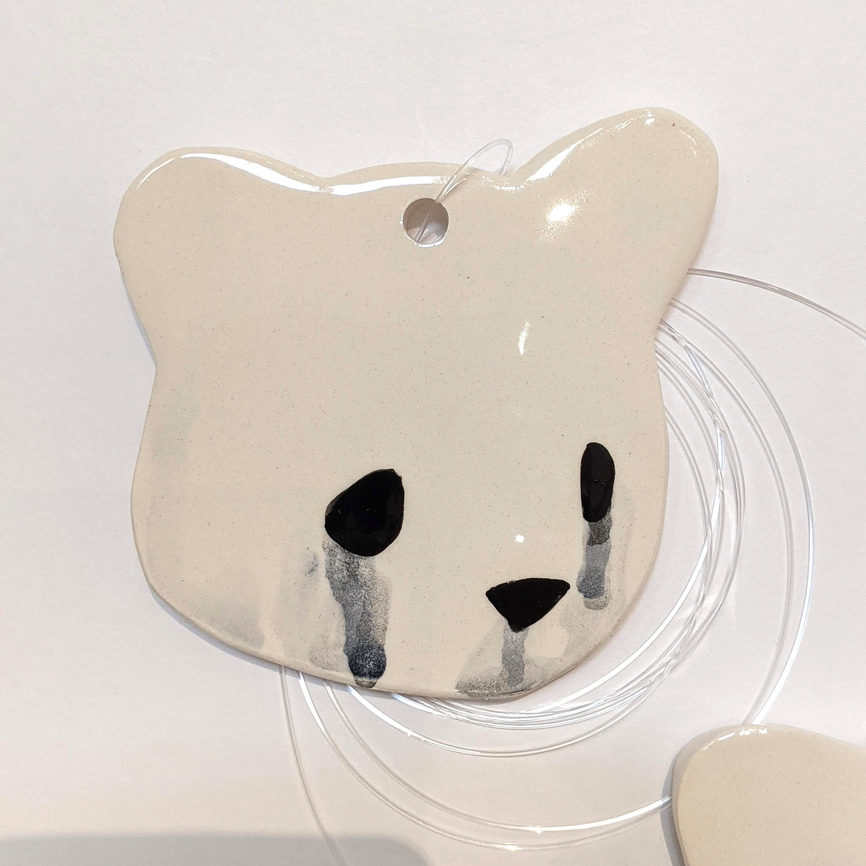 Jenn Lima - Luke Chueh: More Drawings - 4" Small Ceramic Bear Head (Facing Right) - Image 2
