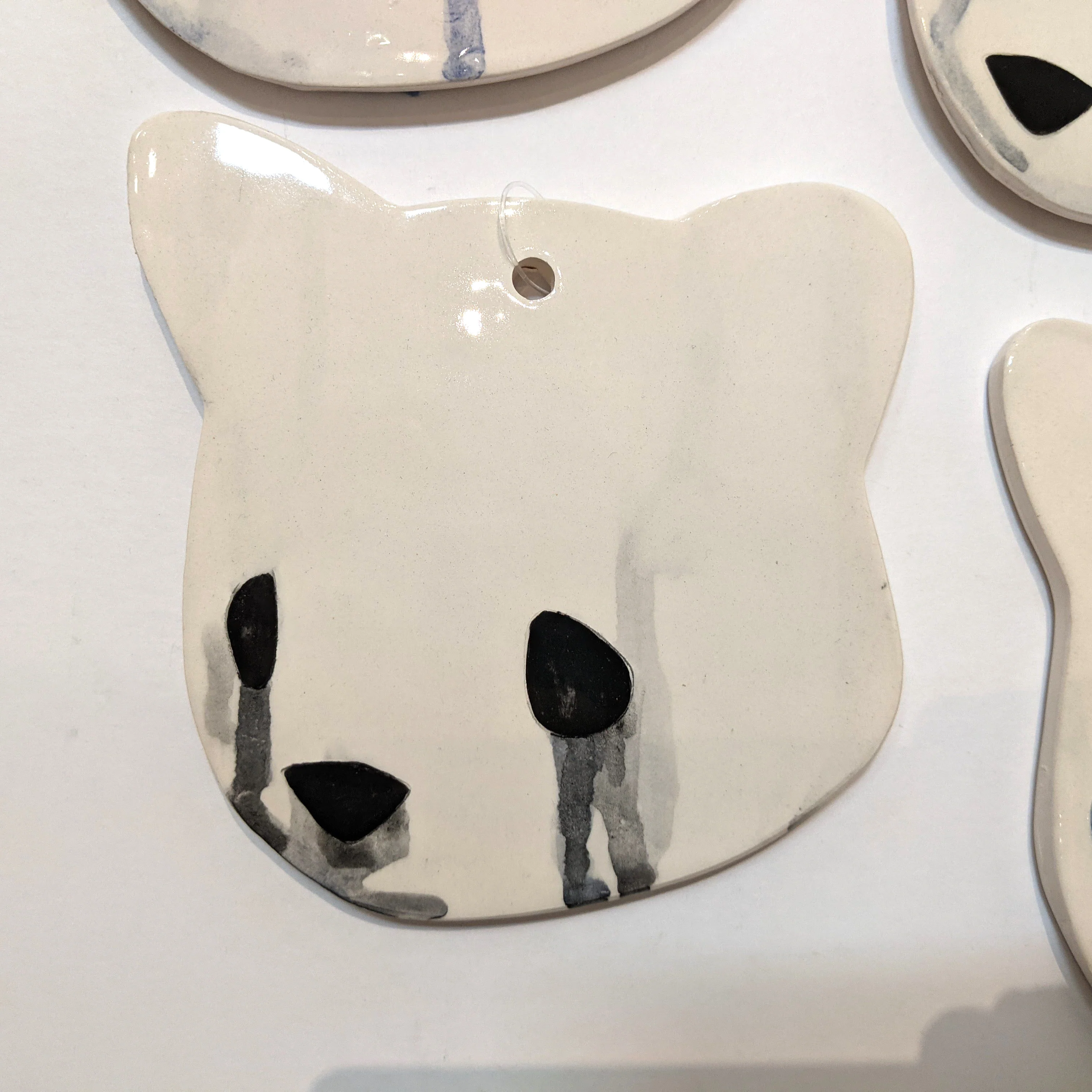 Jenn Lima - Luke Chueh: More Drawings - 6" Large Ceramic Bear Head (Left Facing) - Image 2