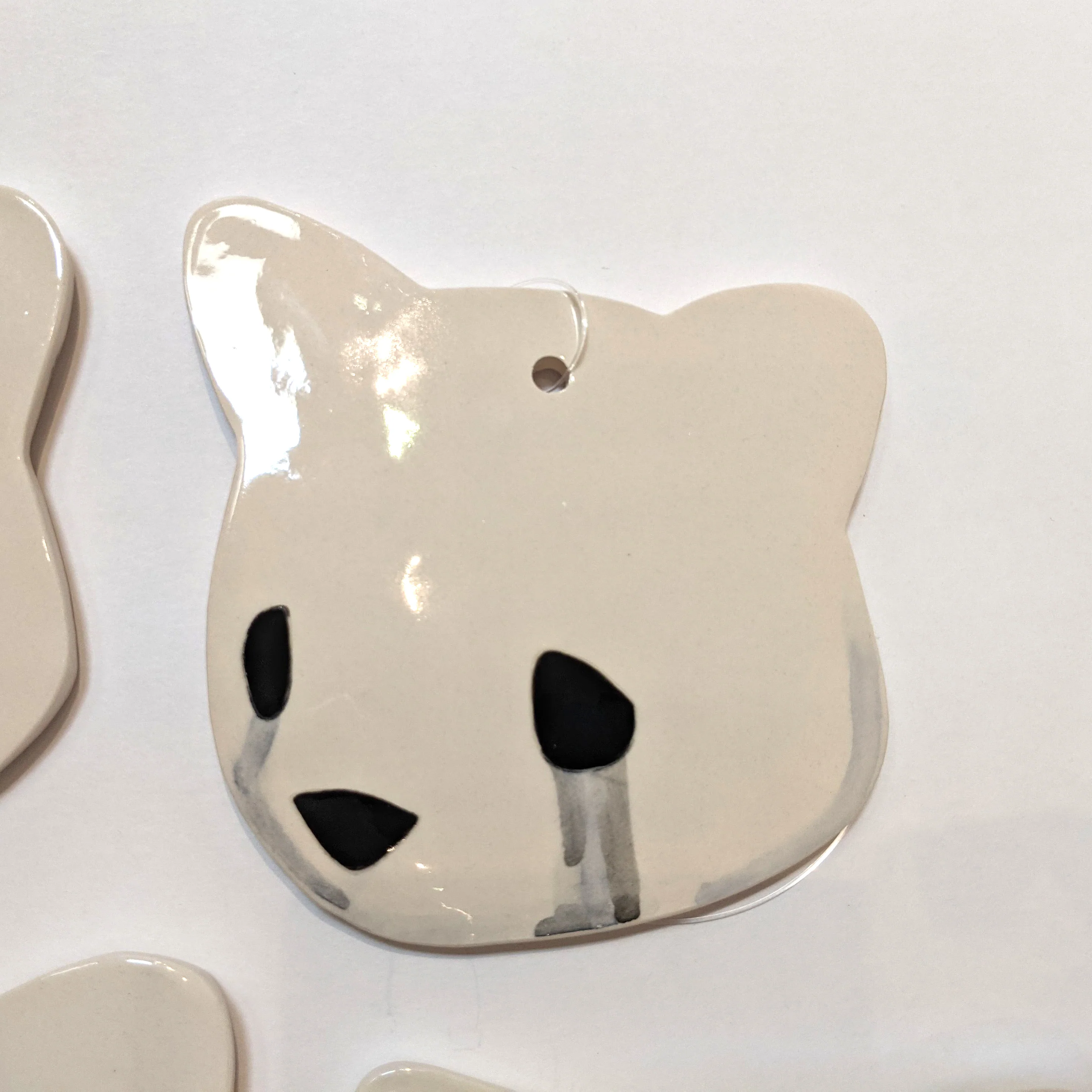 Jenn Lima - Luke Chueh: More Drawings - 6" Large Ceramic Bear Head (Left Facing) - Image 5
