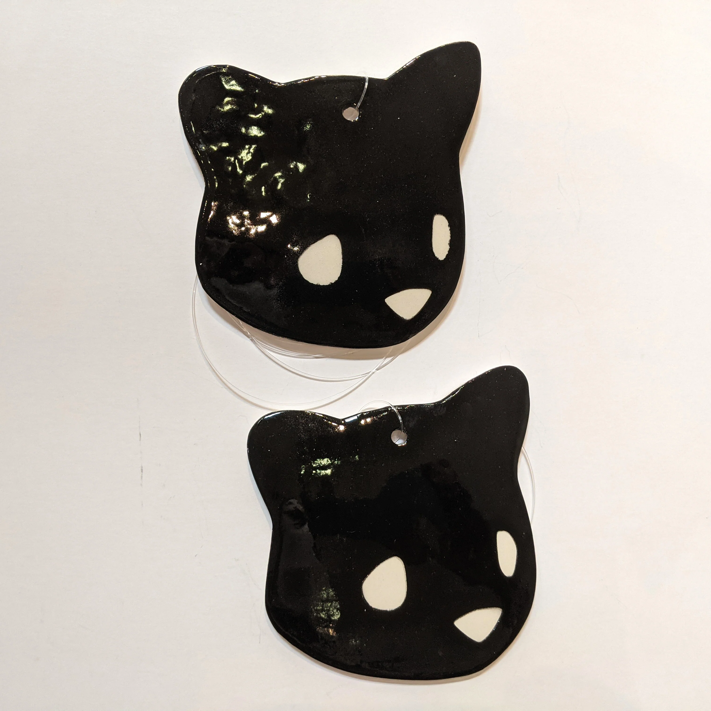 Jenn Lima - Luke Chueh: More Drawings - White on Black Ceramic Bear Head - Image 2