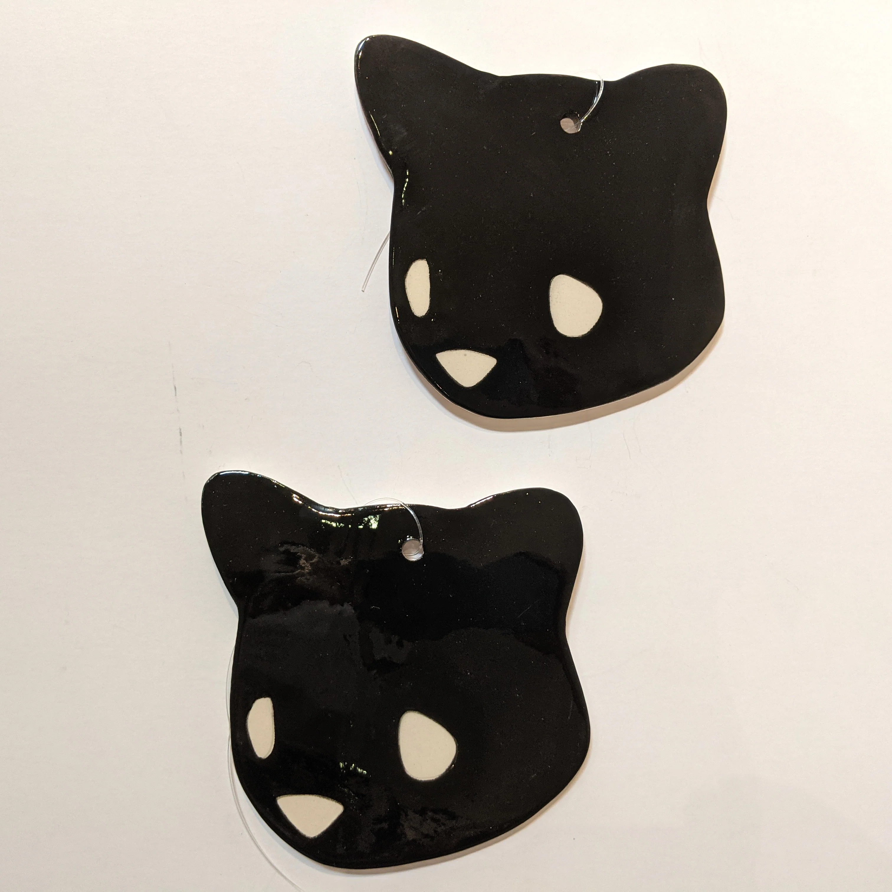 Jenn Lima - Luke Chueh: More Drawings - White on Black Ceramic Bear Head - Image 3