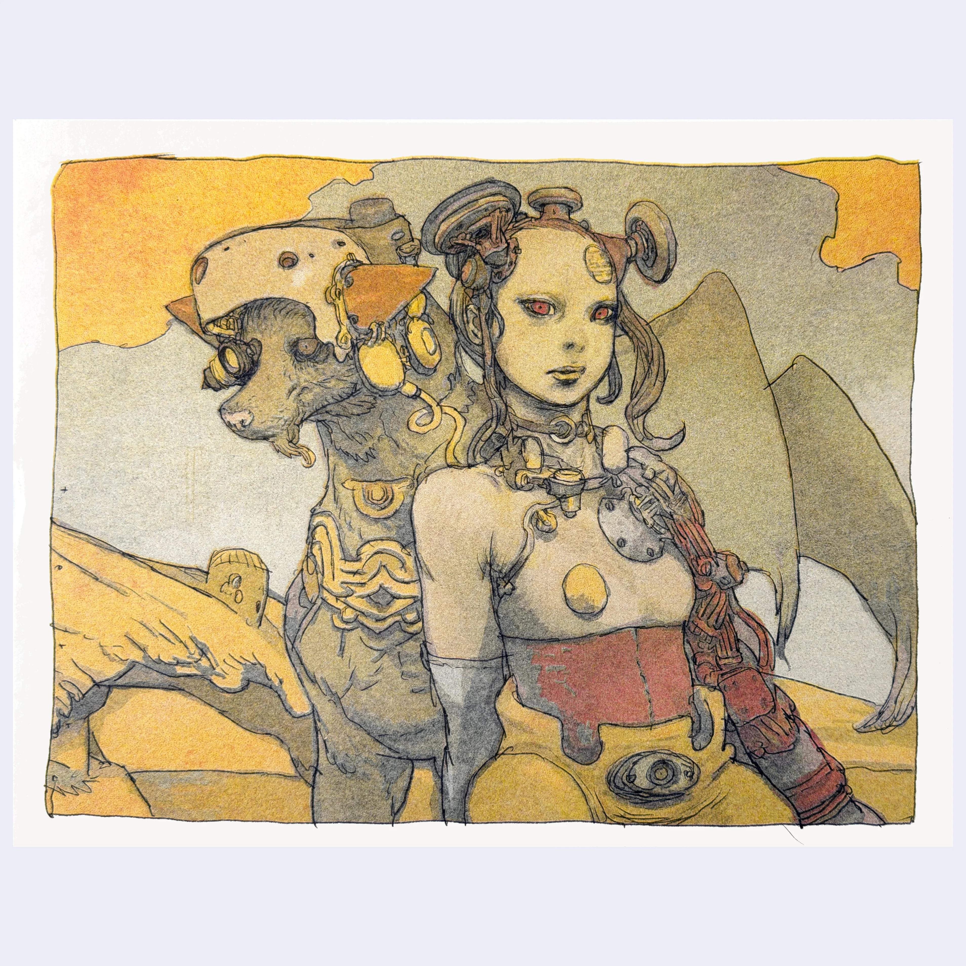 Katsuya Terada - 2026 Risograph (Dog)