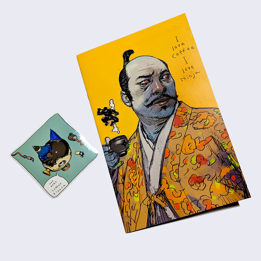 Katsuya Terada x Giant Robot - I Love Coffee I Love Ninja Zine + Sticker