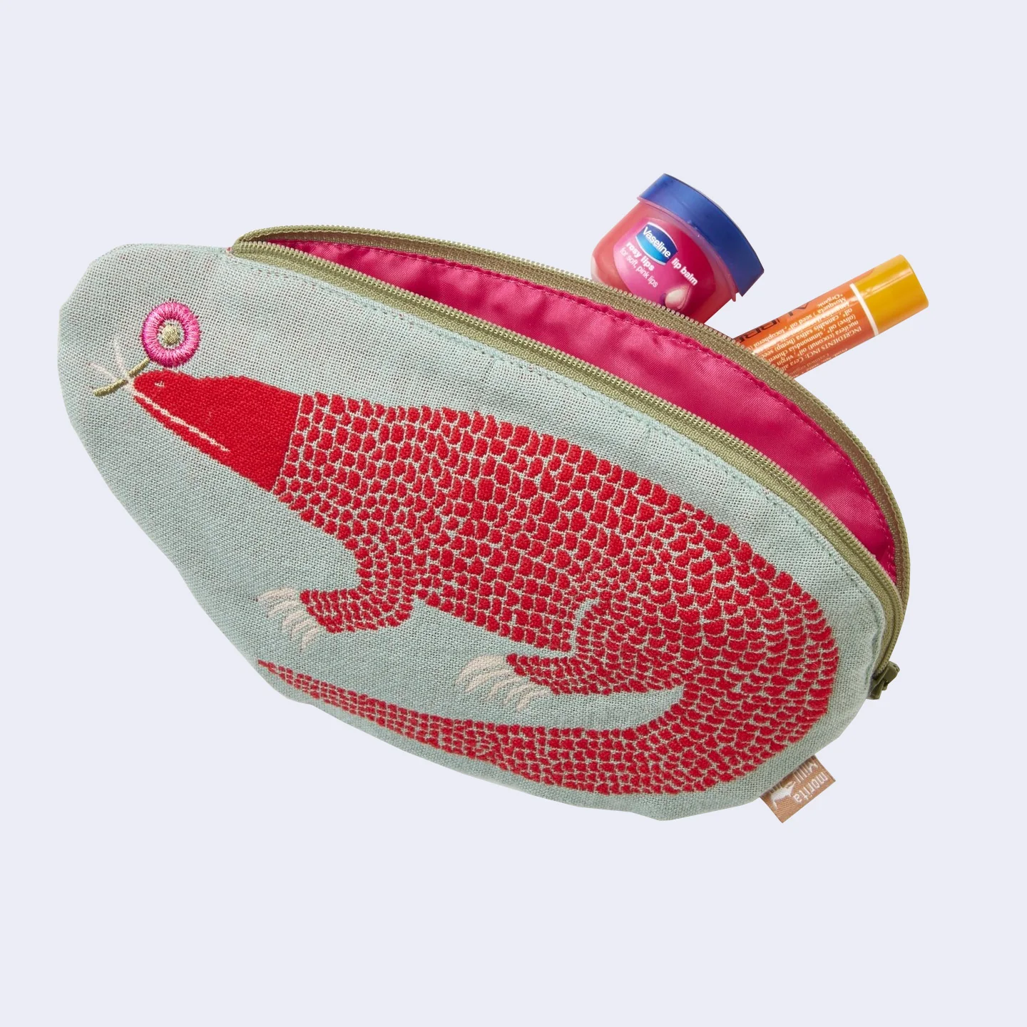 Komodo Dragon Zip Pouch/Bag (Sage Green) - Image 3