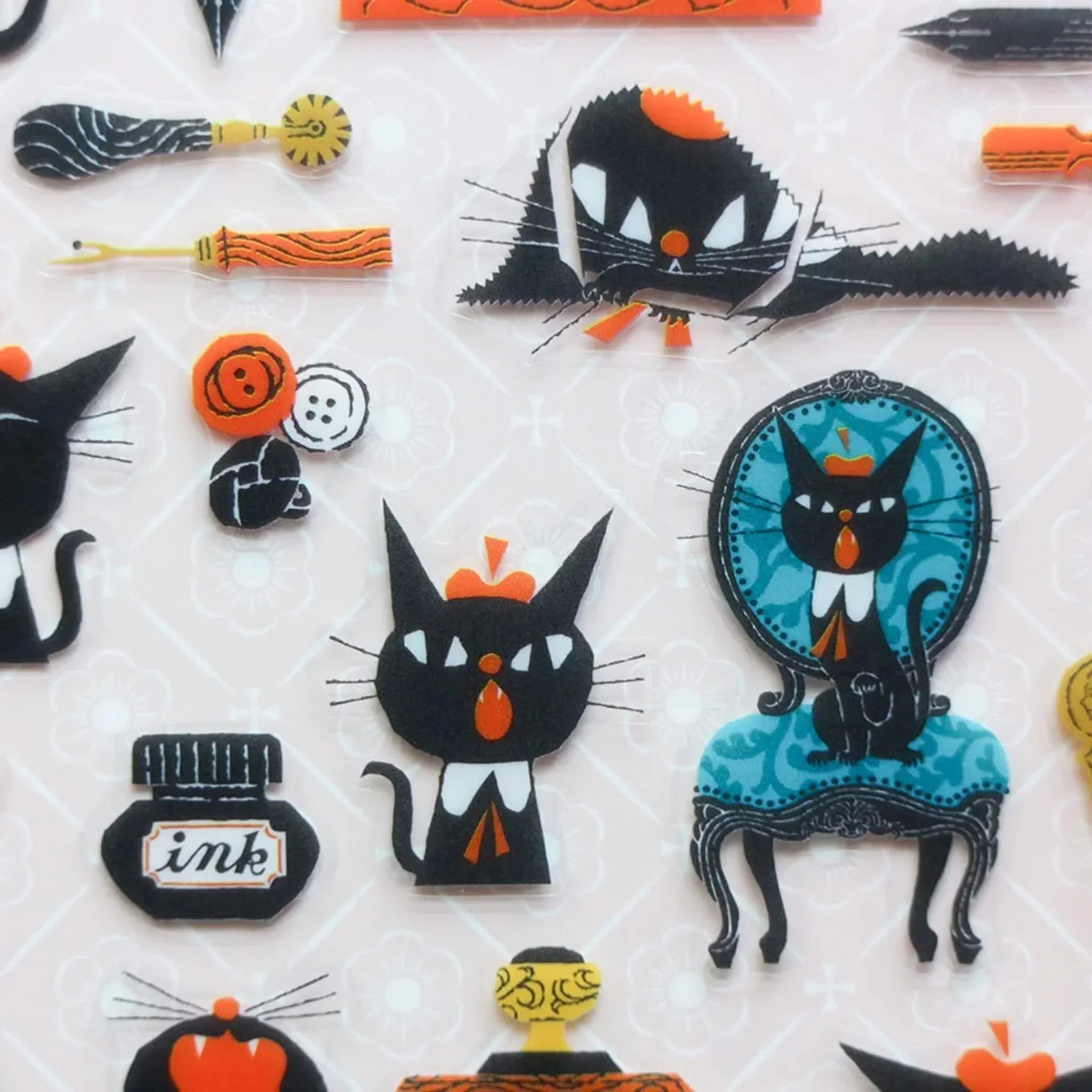 Kuroneko Design - Black Cat (Vol. 2) Sticker Sheet - Image 2
