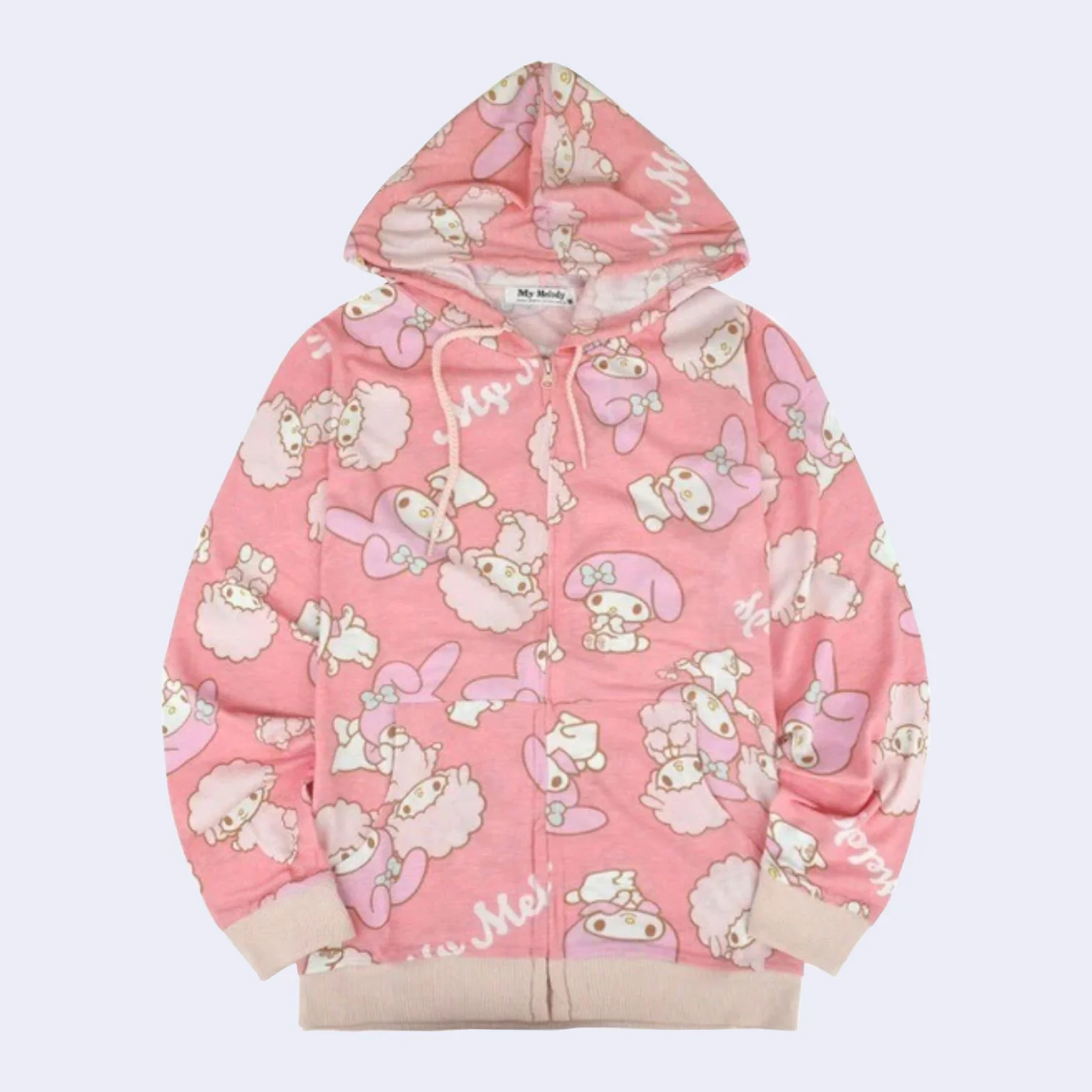My Melody All-Over-Pattern Zip-up Hoody Jacket (Pink)