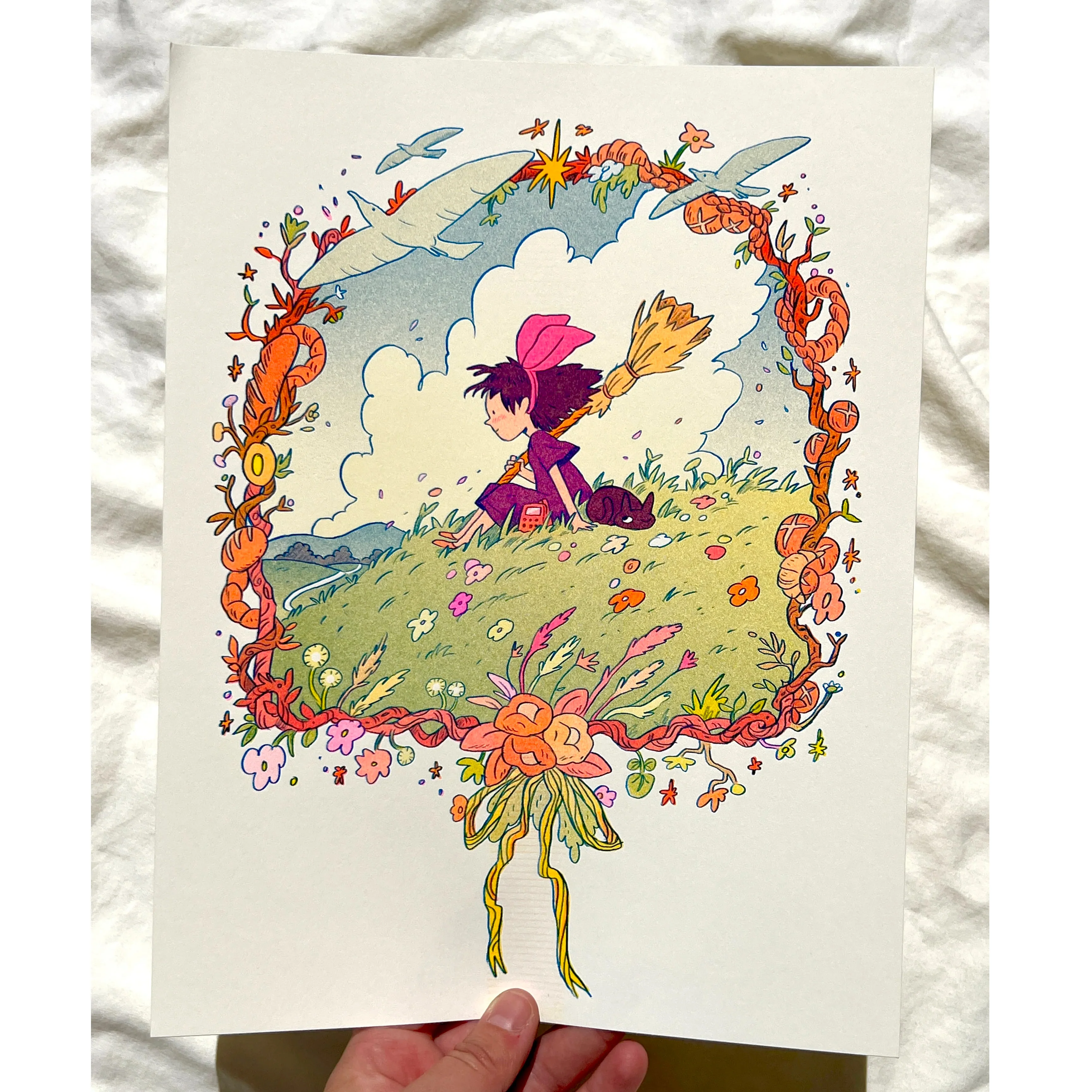 Natalie Andrewson - “Little Witch" Risograph Print (8.5" x 11")