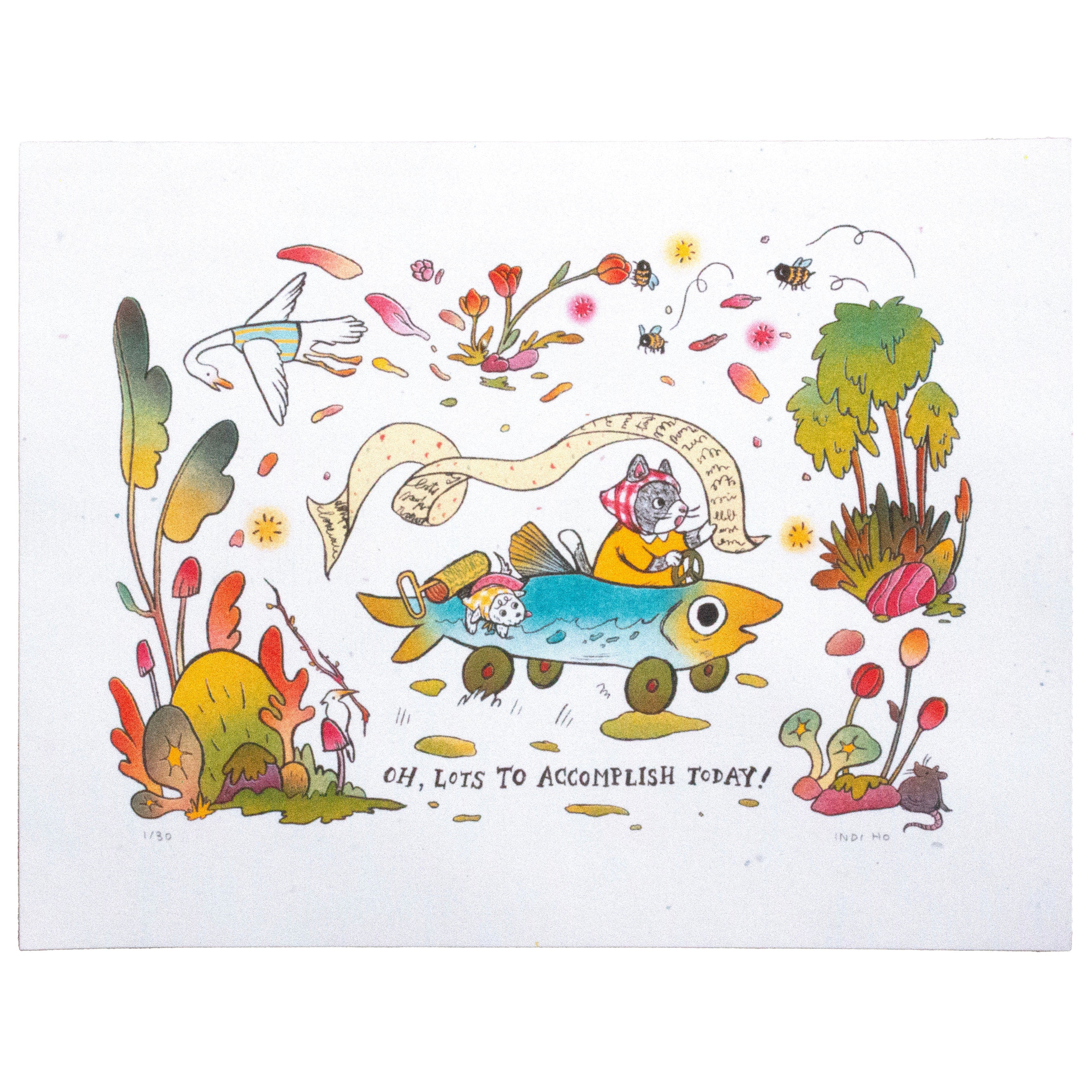 Indi Ho - "Errand Buddies" Risograph