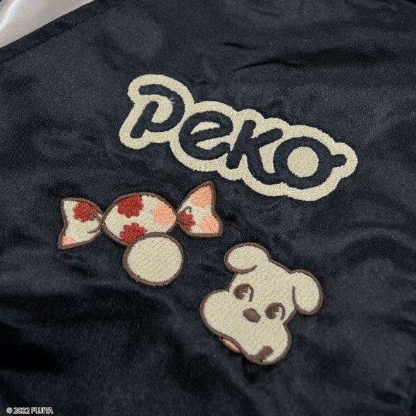 Peko Chan Pop Candy Sukajan Bomber Jacket (Black) - Image 3
