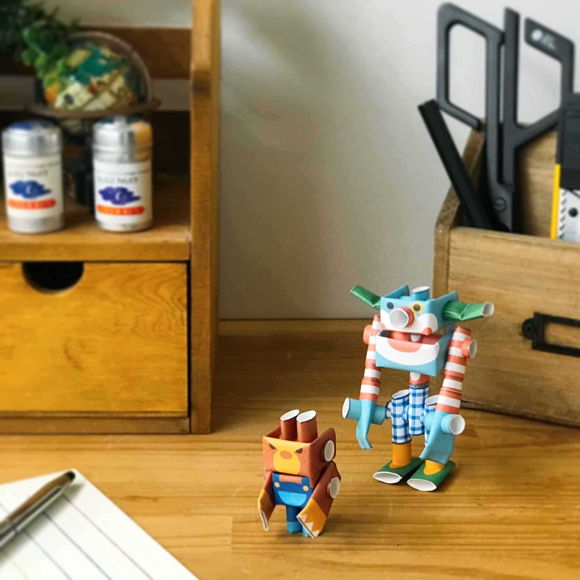 Piperoid - Paper Pipe Robot Figure Set (Funny + Angry) - Image 3