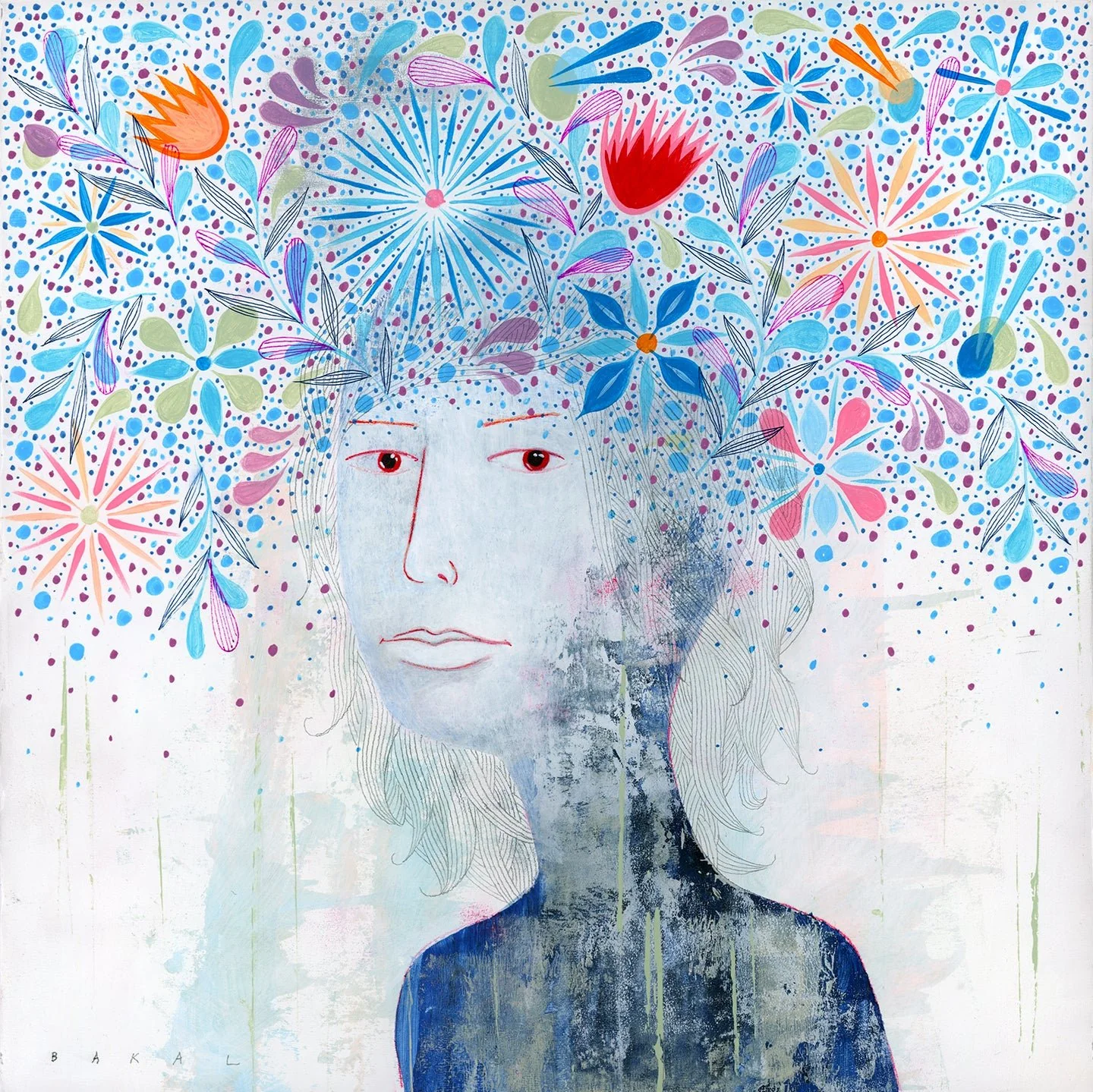 Post-it Show 20 (2024) - #20 - Scott Bakal - “Flower Girl"