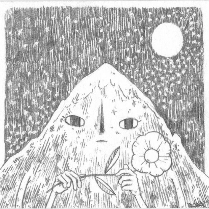 Post-it Show 2020 - Yoskay Yamamoto - "Sunset Mountain with Sky Blue Flower" - Image 2