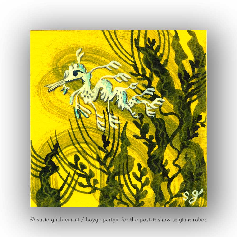 Post-it Show 2021 - Susie Ghahremani - "Leafy Sea Dragon #01"