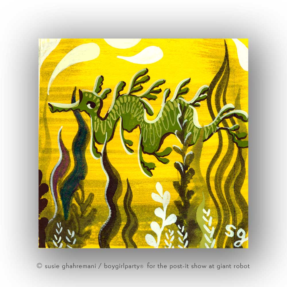 Post-it Show 2021 - Susie Ghahremani - "Leafy Sea Dragon #03"