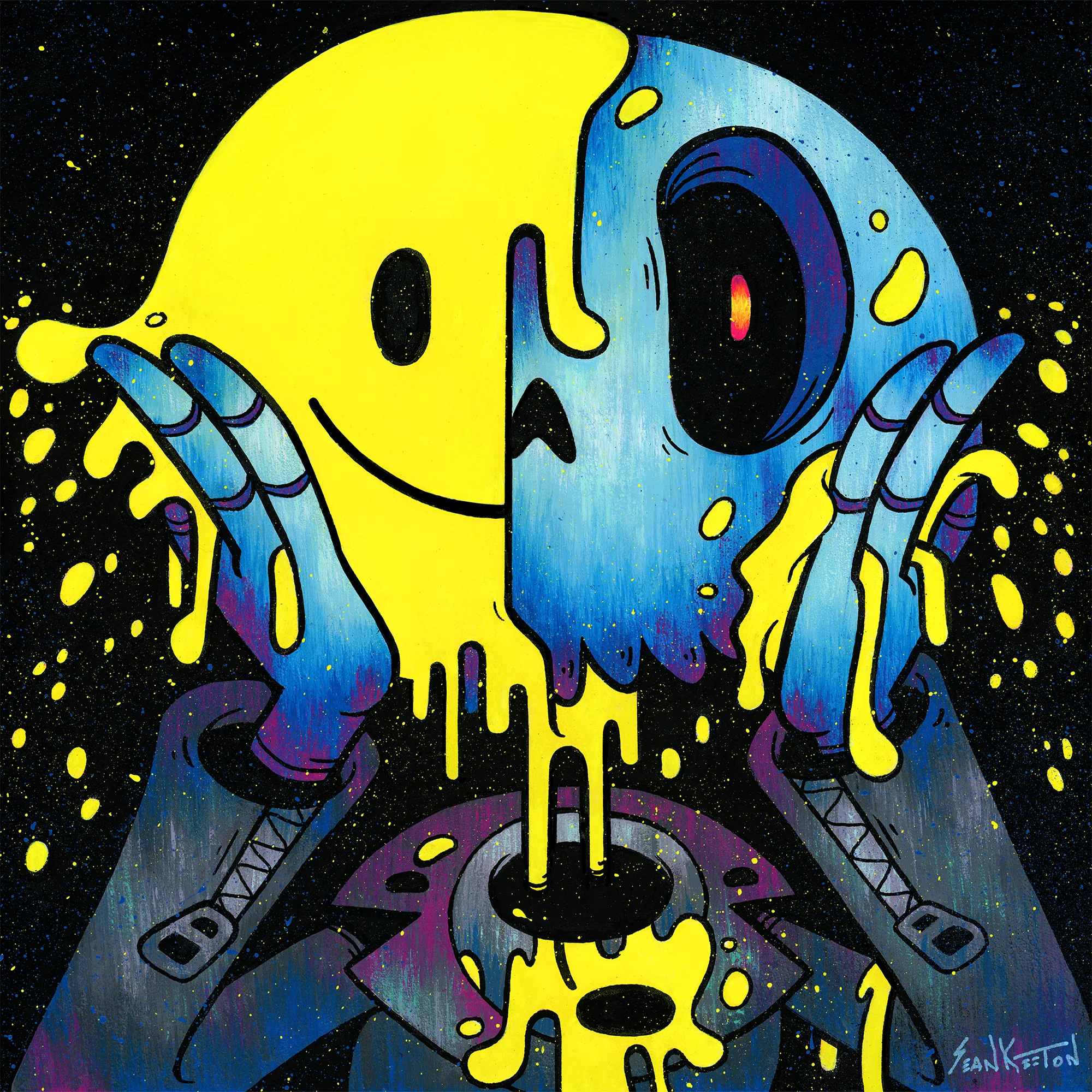 Post-it Show 21 (2025) - #23 - Sean Keeton - "Put on a Happy Face"