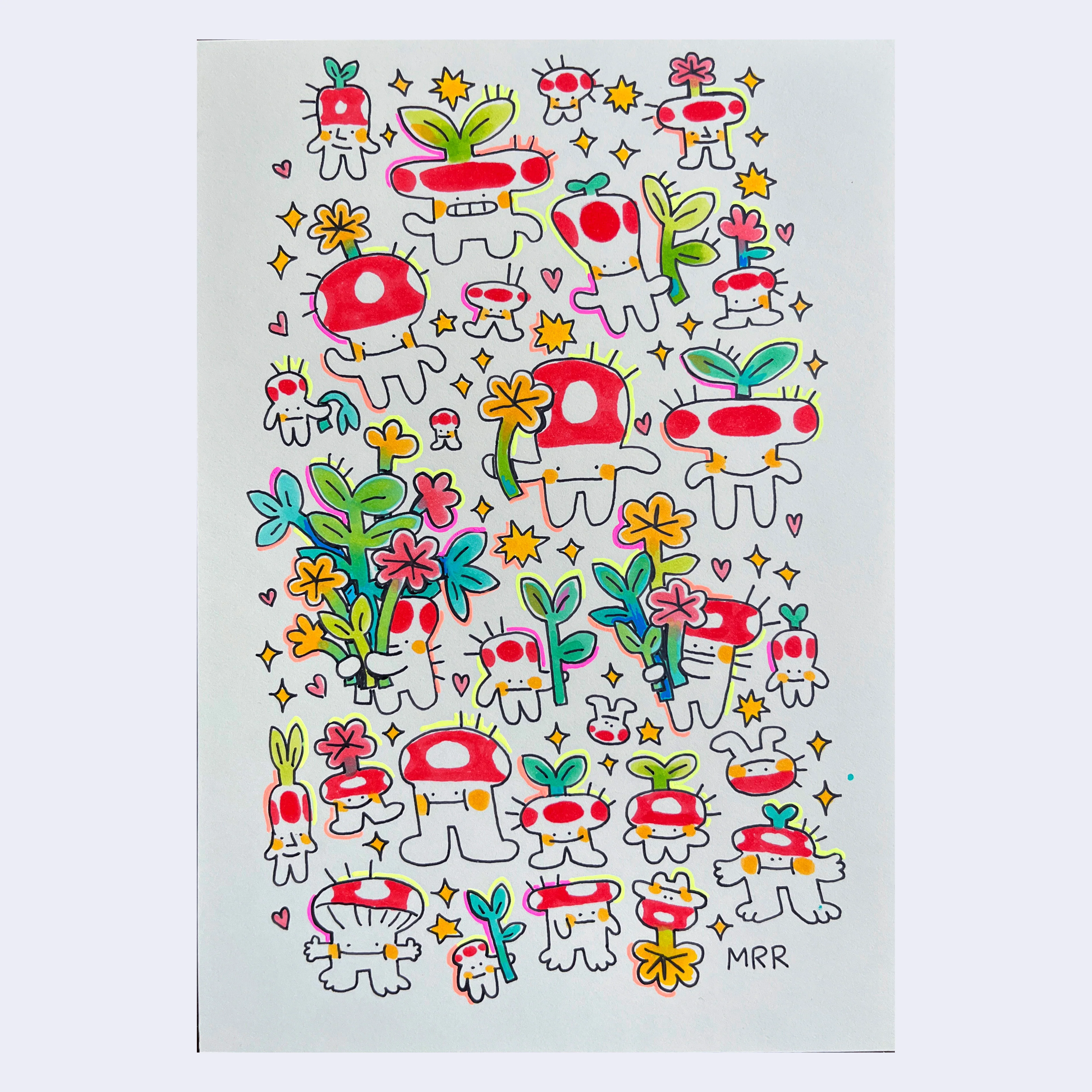 Raku (Mini) Gaki - Megan Rose Ruiz - "Mushroom Party"