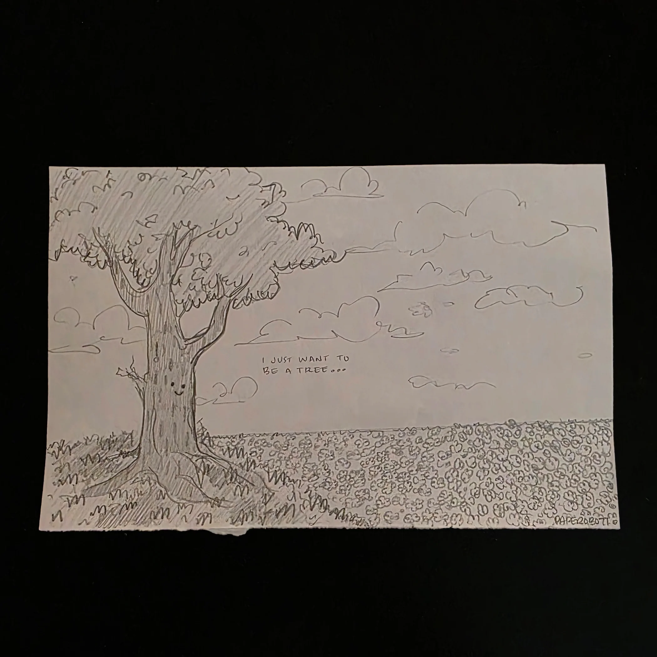 Raku (Mini) Gaki - Paperobott - "I Just Want To Be A Tree ..."