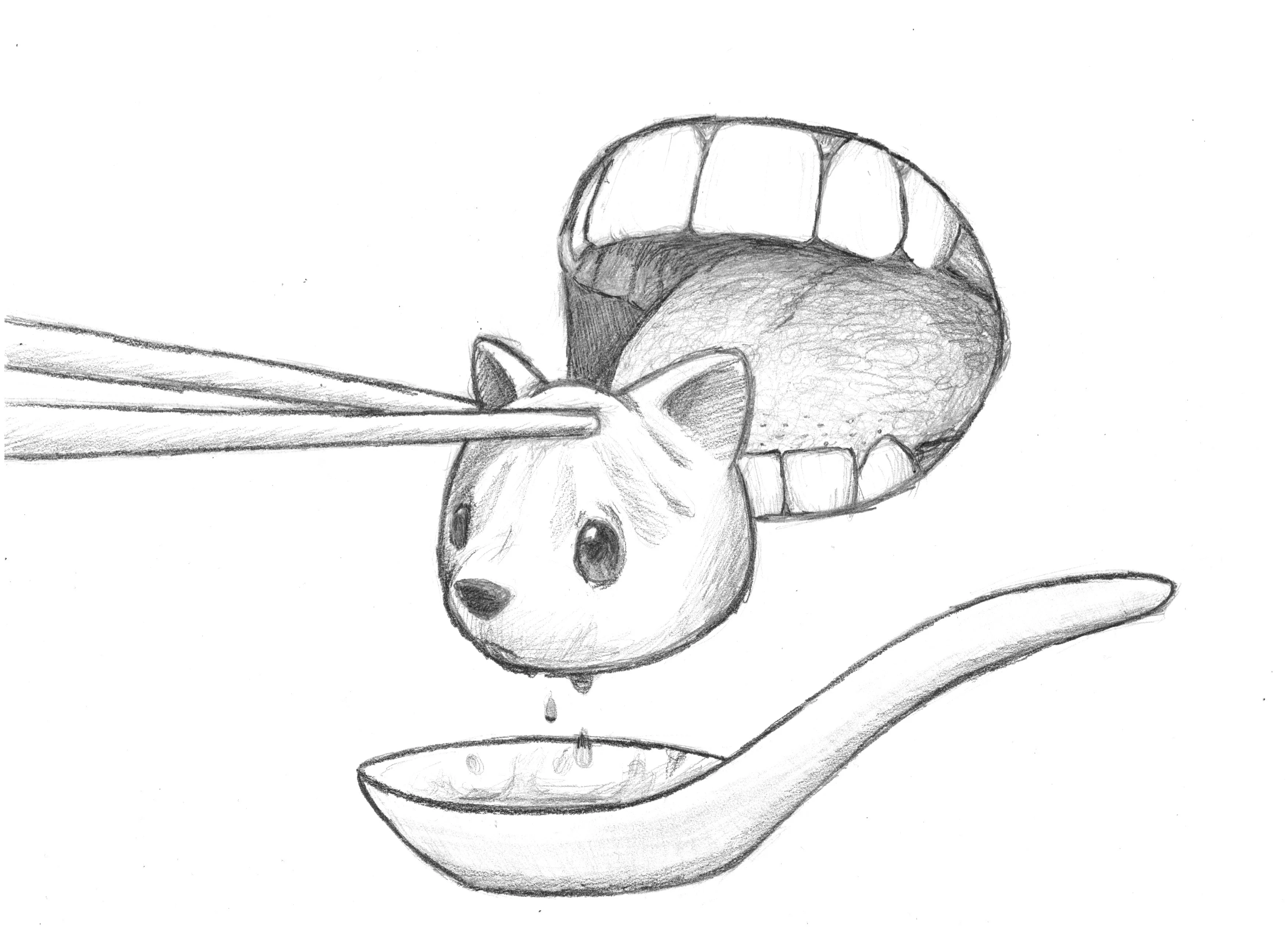 Rakugaki 2 - Luke Chueh - #344 - Xiao Xiong Bao / Dumpling Dreams - Image 2