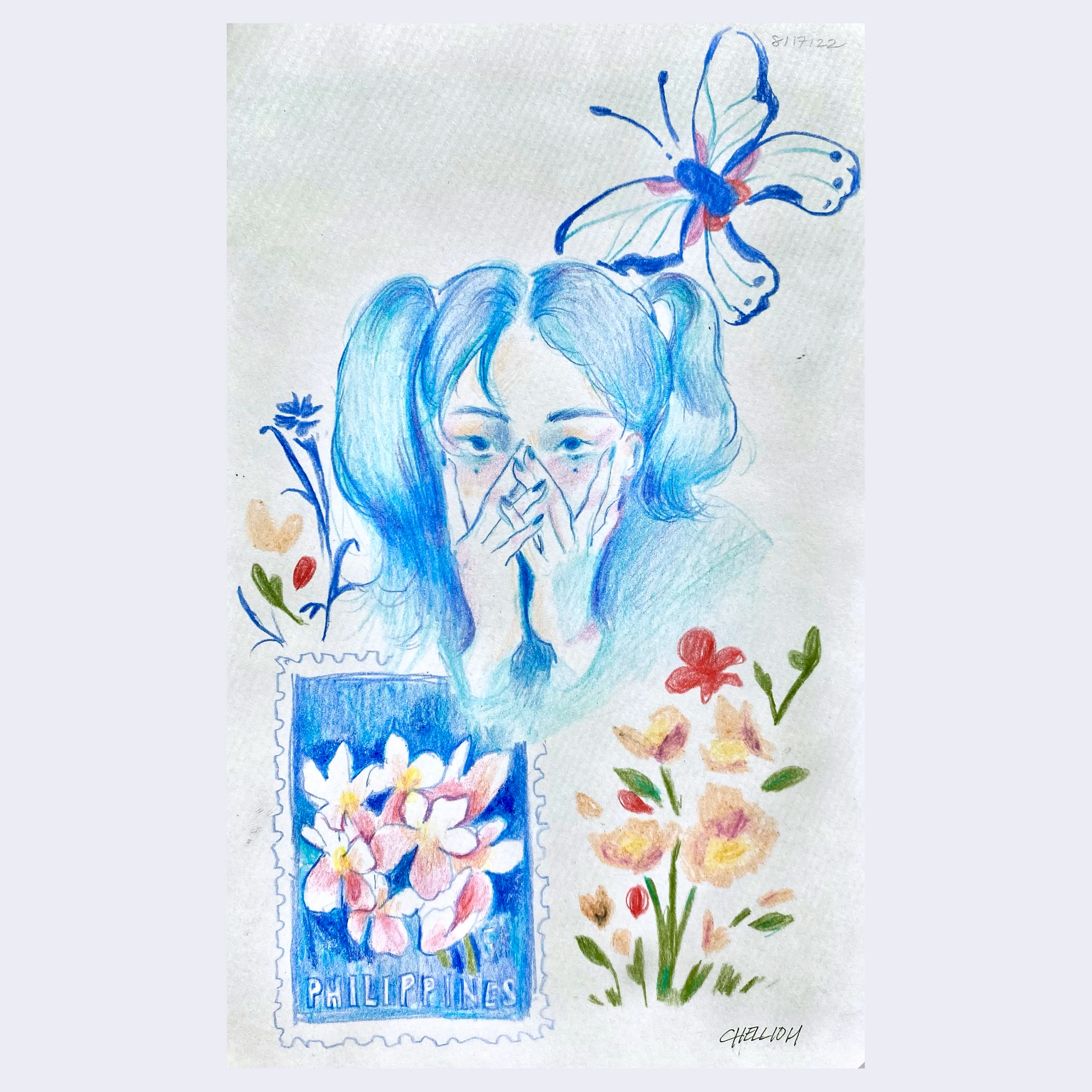 Rakugaki 5 (2023) - Chellioh - "Color Pencil Study"