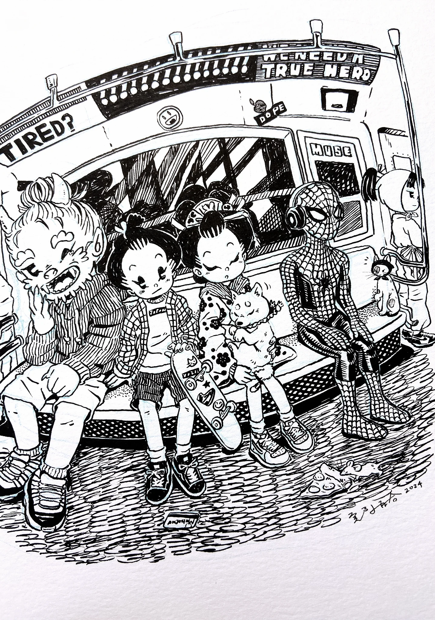 Rakugaki 6 (2024) - Shishidomia - "NYC Subway" - Image 2