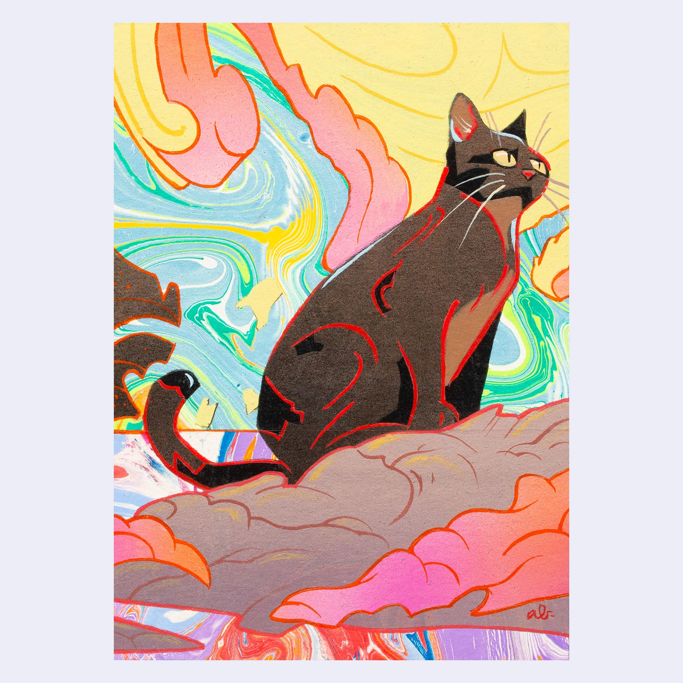 Rakugaki 7 (2025) - Andrew Brandou - "Rakucat 12"