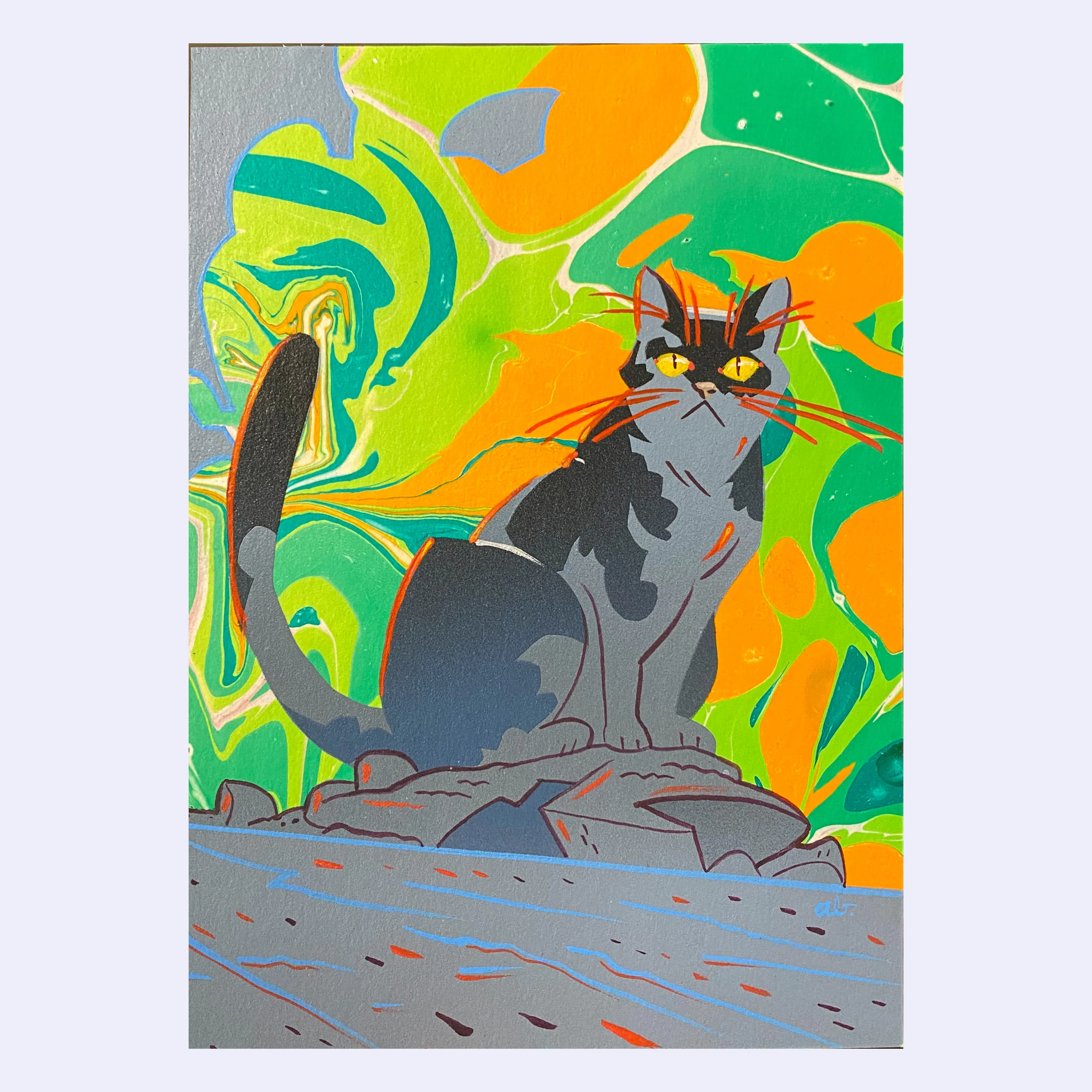 Rakugaki 7 (2025) - Andrew Brandou - "Rakucat 5"