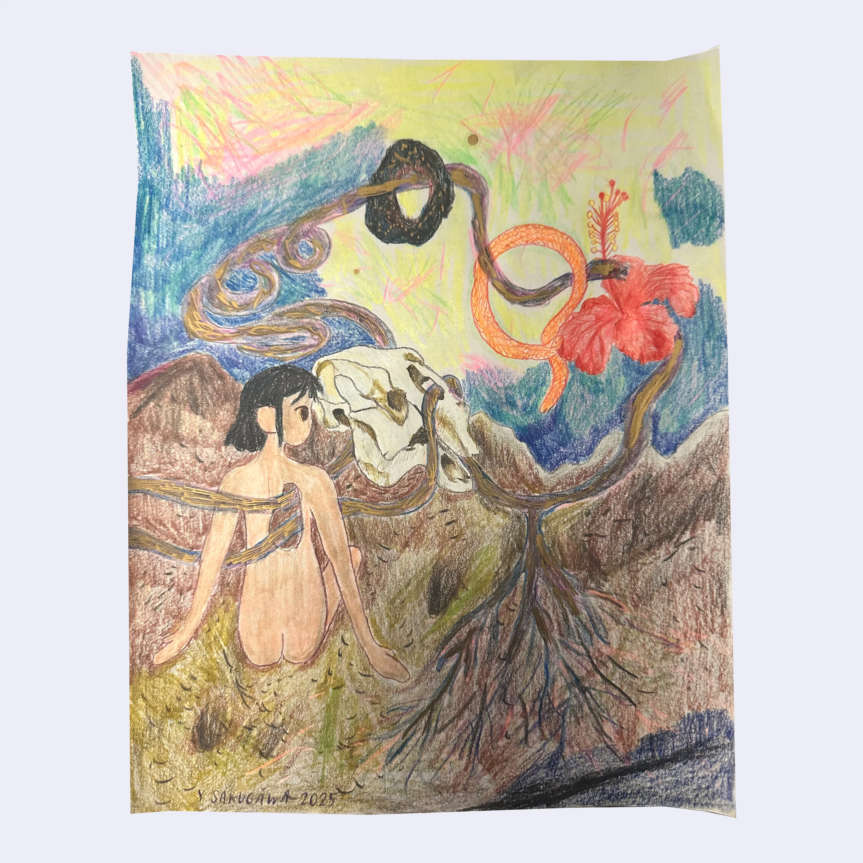 Rakugaki 7 (2025) - Yumi Sakugawa - "TIME IS A NECKLACE AND WE ARE ITS BEADS 1"